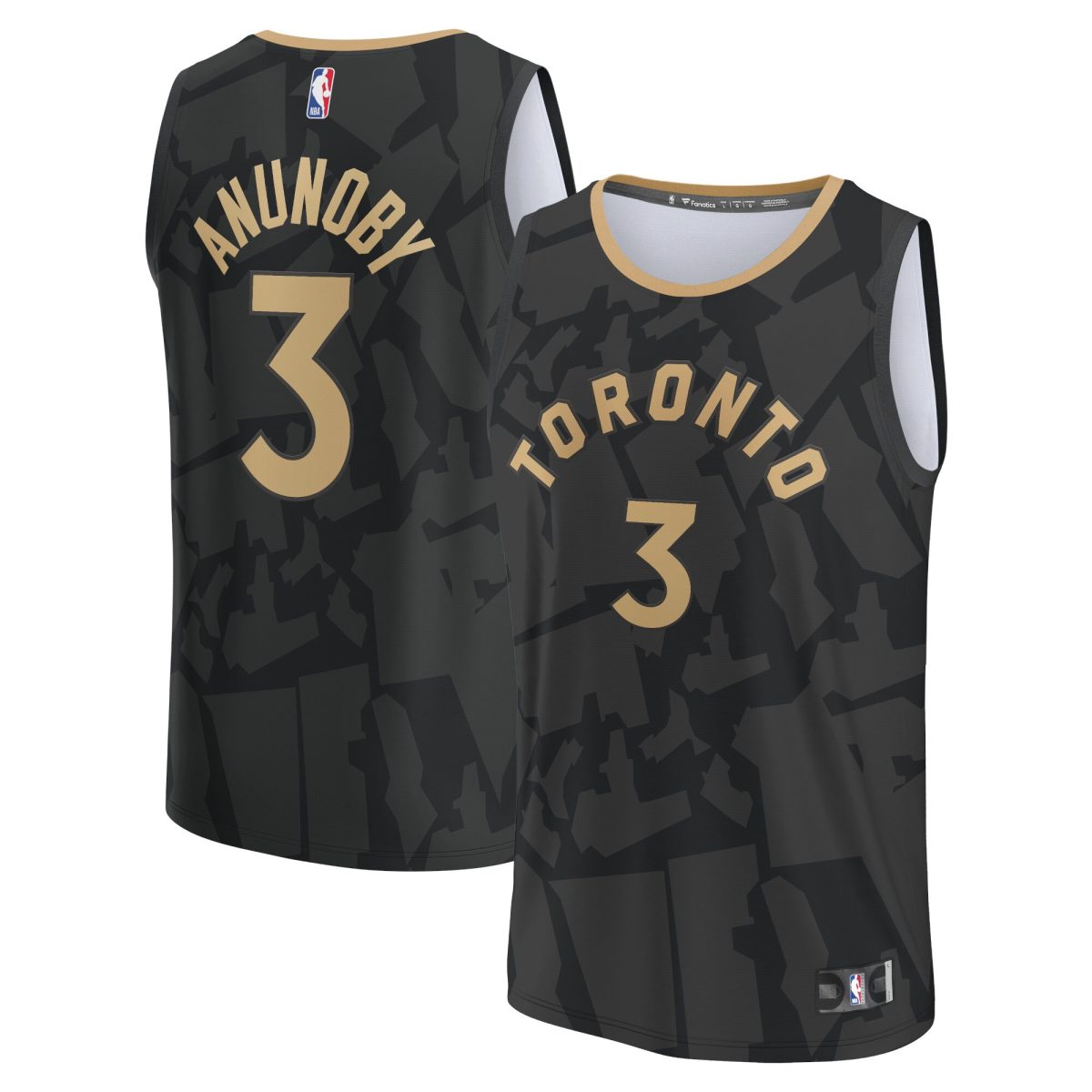 NBA men8217s toronto raptors og anunoby fanatics black fastbreak jersey – city edition Collection - Official Jerseys & Hats | NBA Store