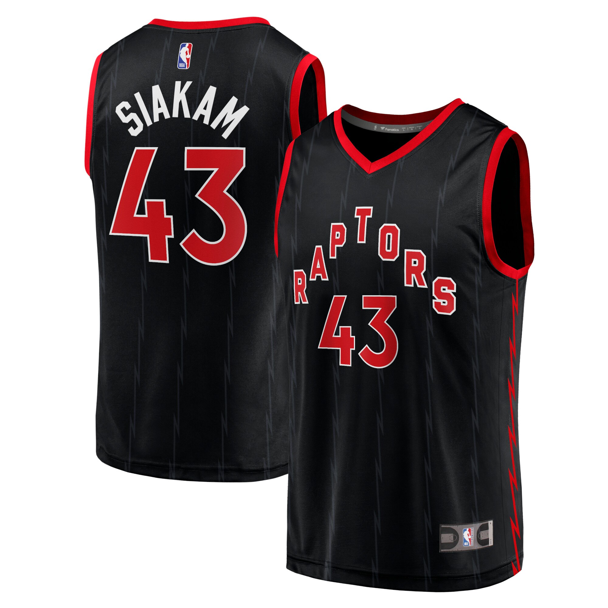 NBA men8217s toronto raptors pascal siakam fanatics black fast break replica jersey – statement edition Collection - Official Jerseys & Hats | NBA Store