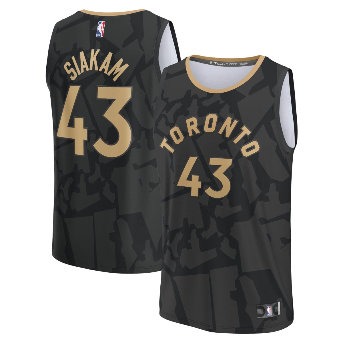 NBA men8217s toronto raptors pascal siakam fanatics black fastbreak jersey – city edition Collection - Official Jerseys & Hats | NBA Store