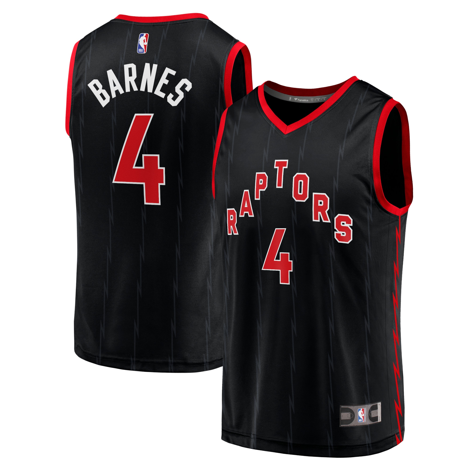 NBA men8217s toronto raptors scottie barnes fanatics black fast break replica player jersey – statement edition Collection - Official Jerseys & Hats | NBA Store