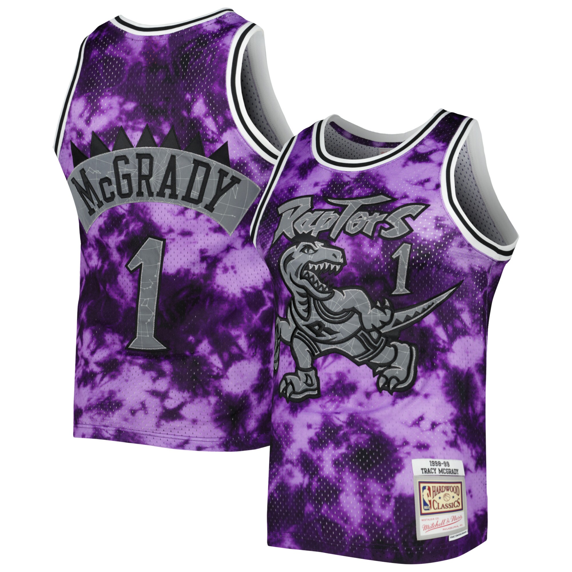 NBA men8217s toronto raptors tracy mcgrady mitchell amp ness purple 199899 galaxy swingman jersey Collection - Official Jerseys & Hats | NBA Store