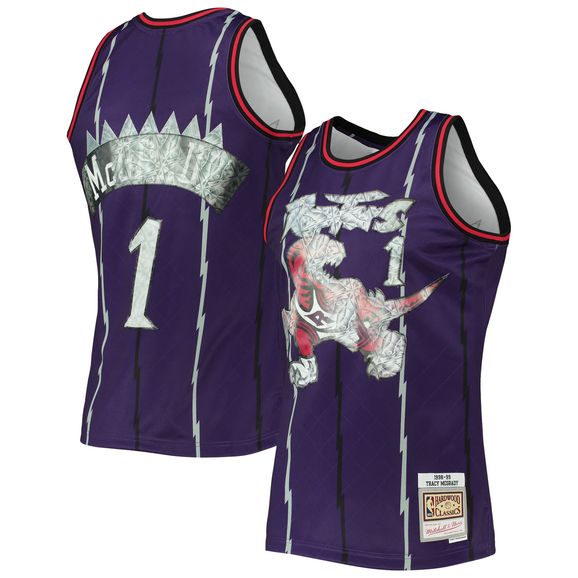 NBA men8217s toronto raptors tracy mcgrady mitchell amp ness purple 199899 hardwood classics nba 75th anniversary diamond swingman jersey Collection - Official Jerseys & Hats | NBA Store