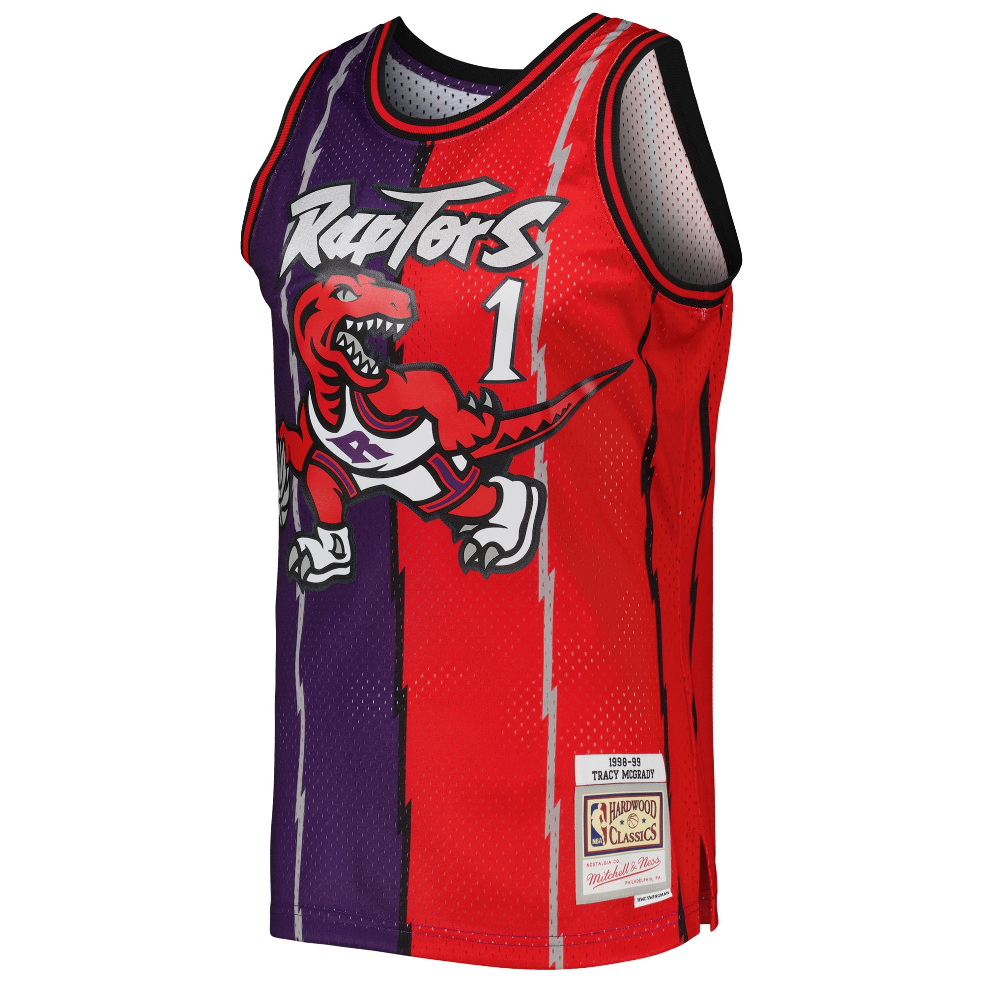 NBA men8217s toronto raptors tracy mcgrady mitchell amp ness purplered hardwood classics mitchell amp ness split swingman jersey Collection - Official Jerseys & Hats | NBA Store