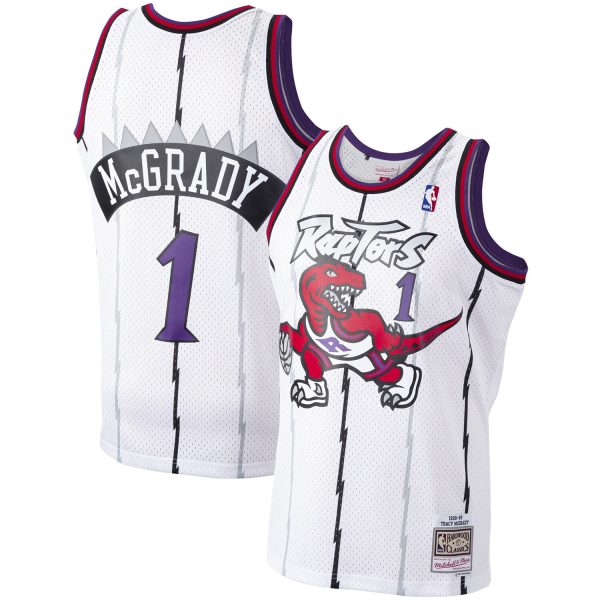NBA men8217s toronto raptors tracy mcgrady mitchell amp ness white 199899 hardwood classics swingman jersey Collection - Official Jerseys & Hats | NBA Store