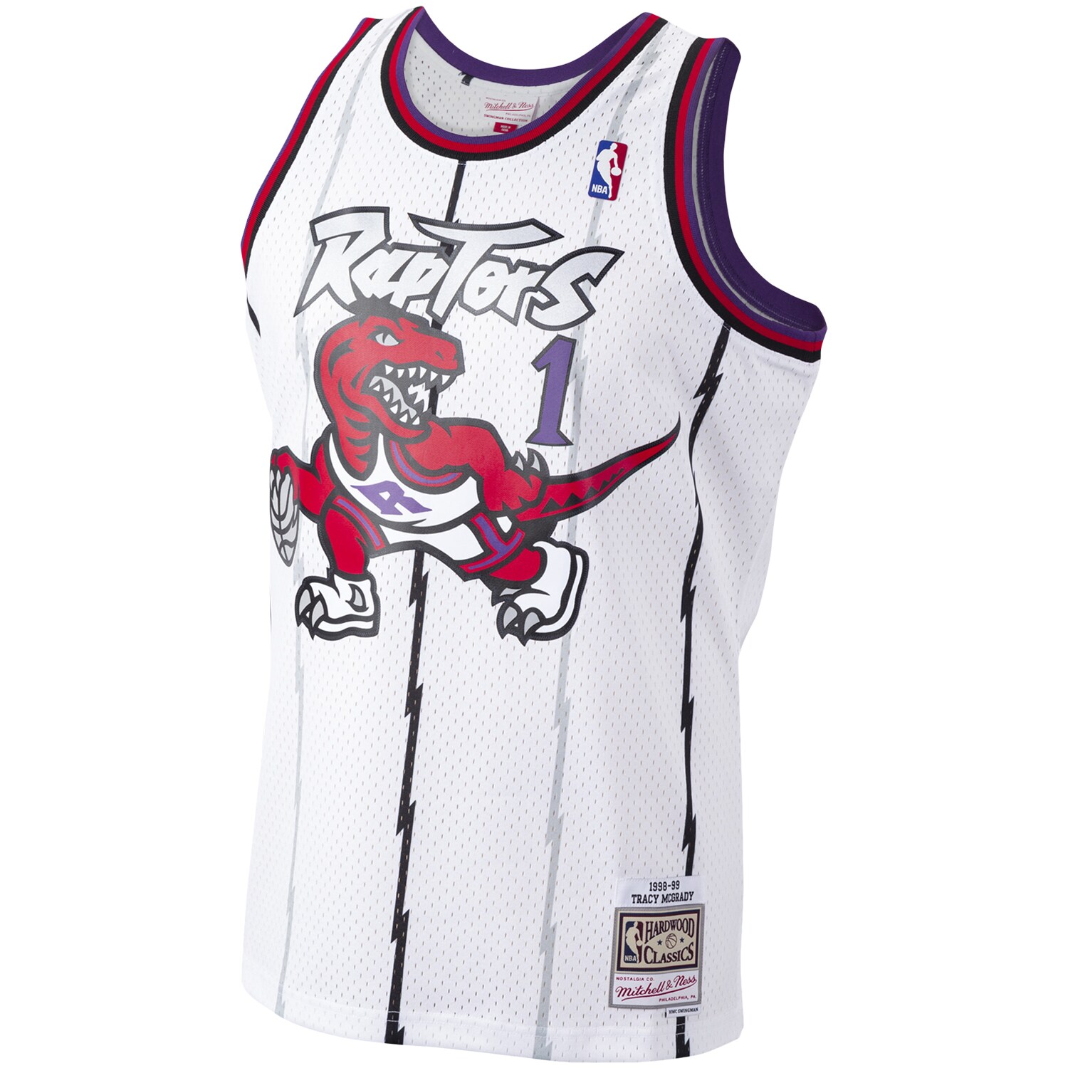 NBA men8217s toronto raptors tracy mcgrady mitchell amp ness white 199899 hardwood classics swingman jersey Collection - Official Jerseys & Hats | NBA Store