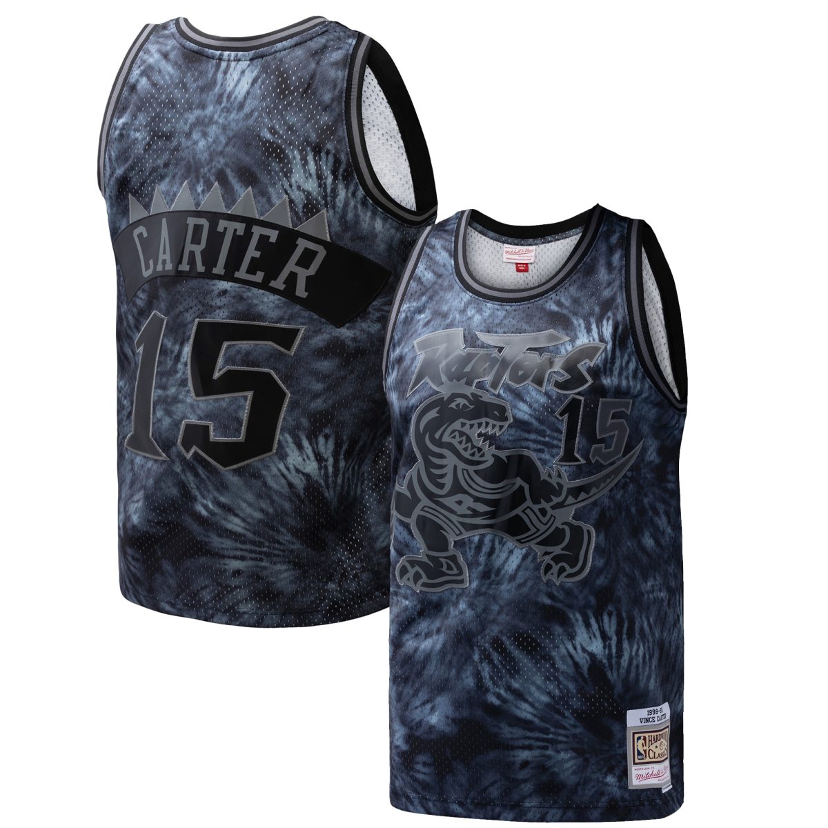 NBA men8217s toronto raptors vince carter mitchell amp ness black hardwood classics 199899 tie-dye swingman jersey Collection - Official Jerseys & Hats | NBA Store