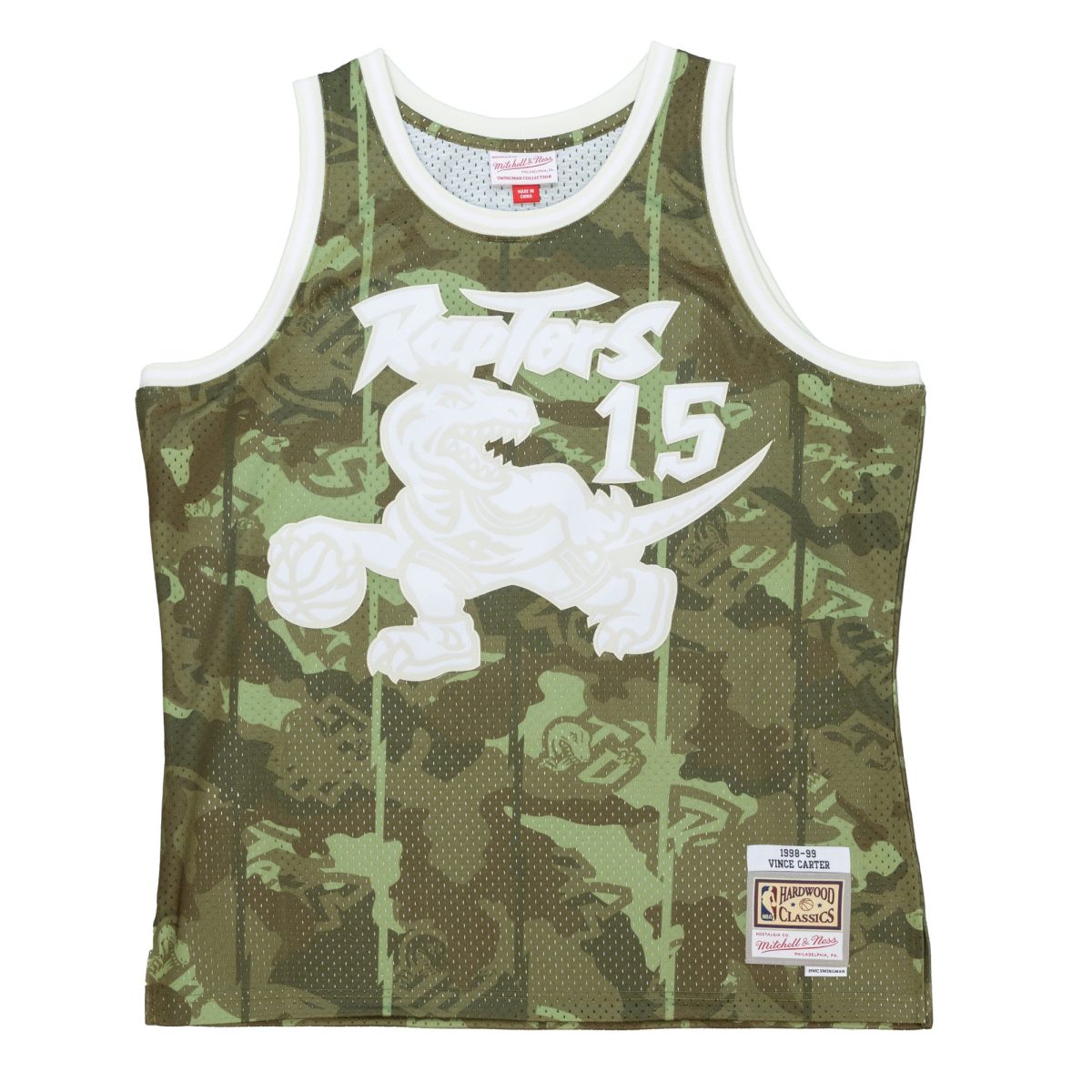 NBA men8217s toronto raptors vince carter mitchell amp ness camo hardwood classics 199899 ghost green swingman jersey Collection - Official Jerseys & Hats | NBA Store