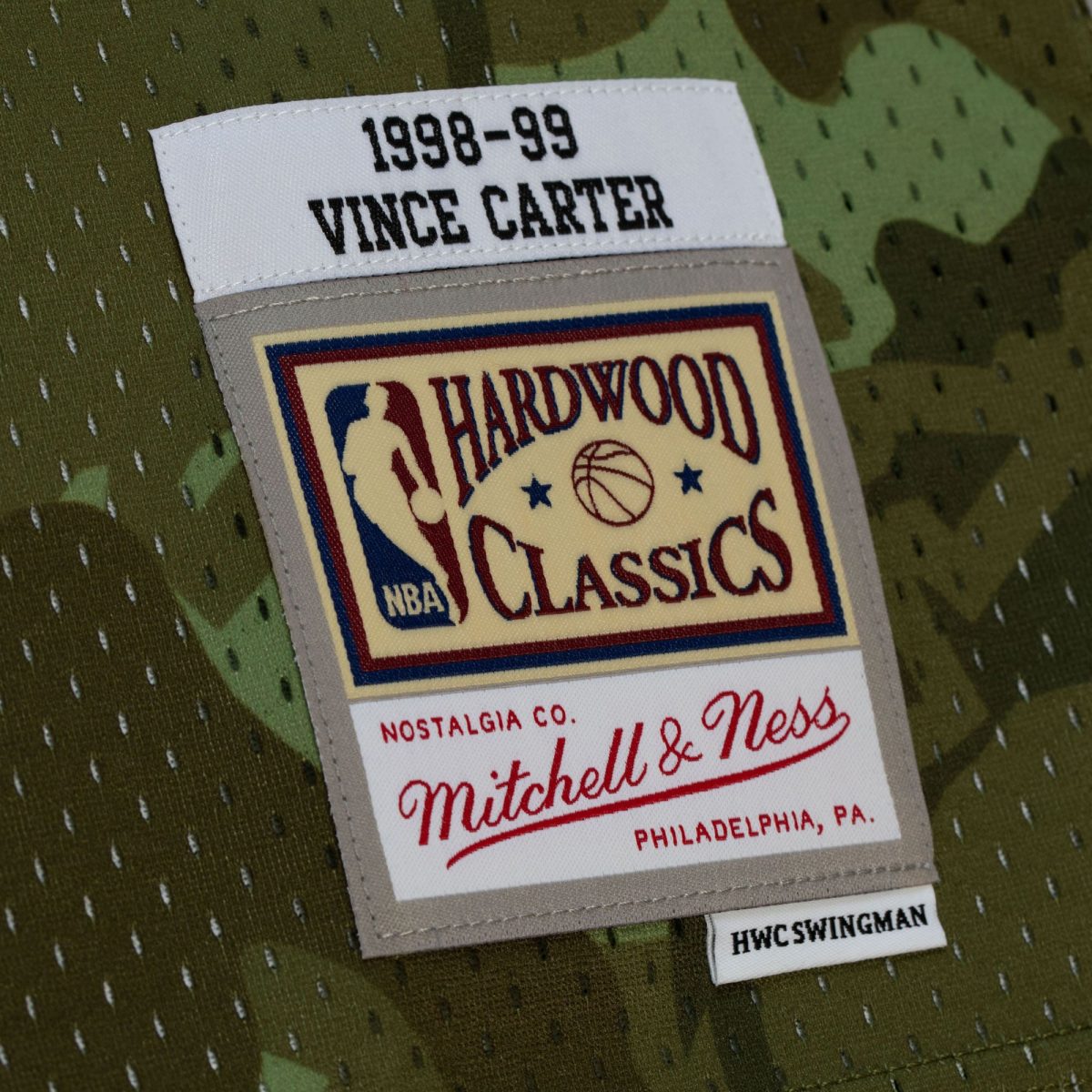 NBA men8217s toronto raptors vince carter mitchell amp ness camo hardwood classics 199899 ghost green swingman jersey Collection - Official Jerseys & Hats | NBA Store