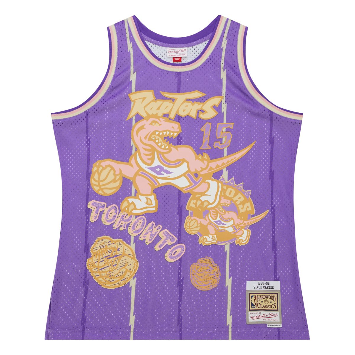 NBA men8217s toronto raptors vince carter mitchell amp ness purple 199899 swingman sidewalk sketch jersey Collection - Official Jerseys & Hats | NBA Store