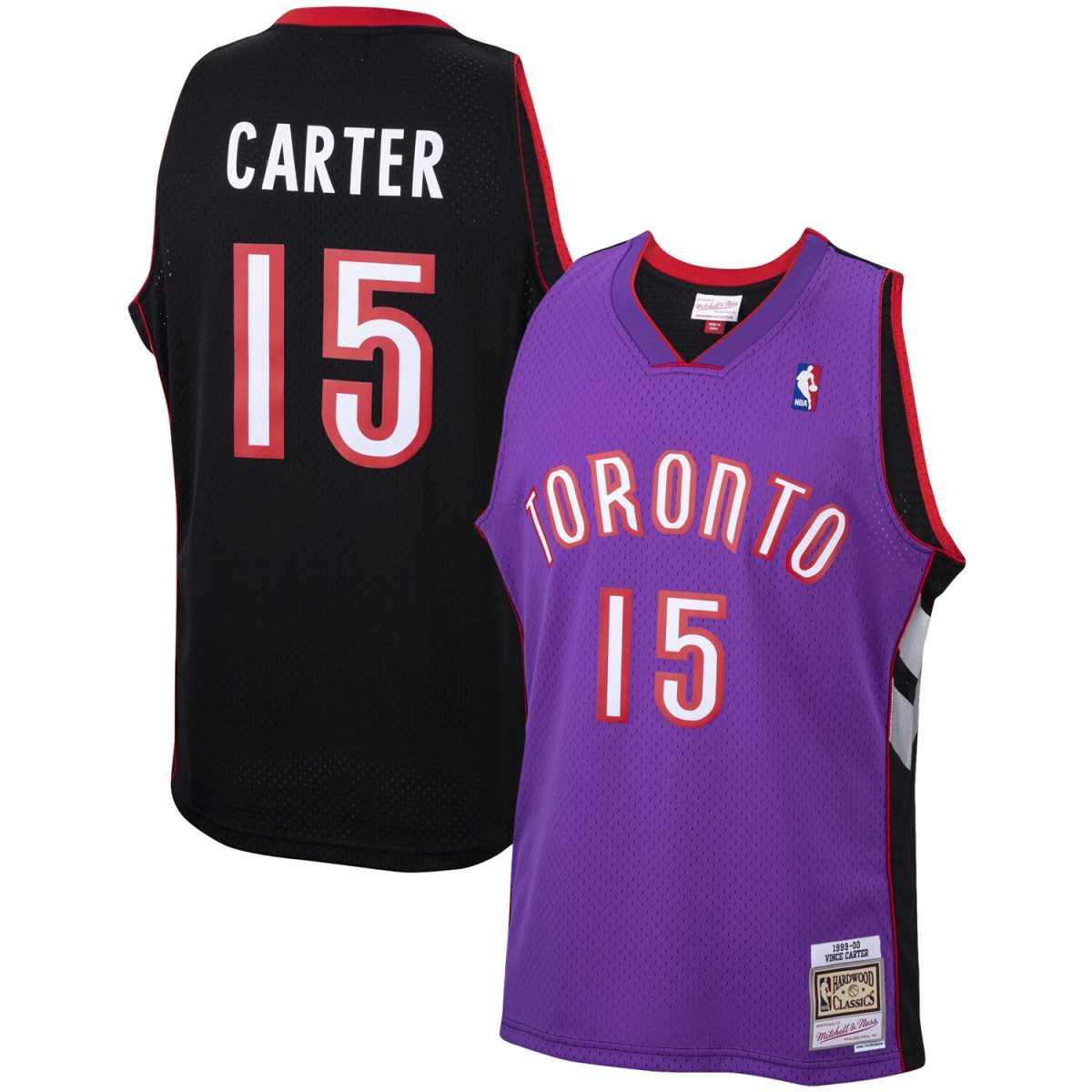 NBA men8217s toronto raptors vince carter mitchell amp ness purple 199900 hardwood classics swingman jersey Collection - Official Jerseys & Hats | NBA Store
