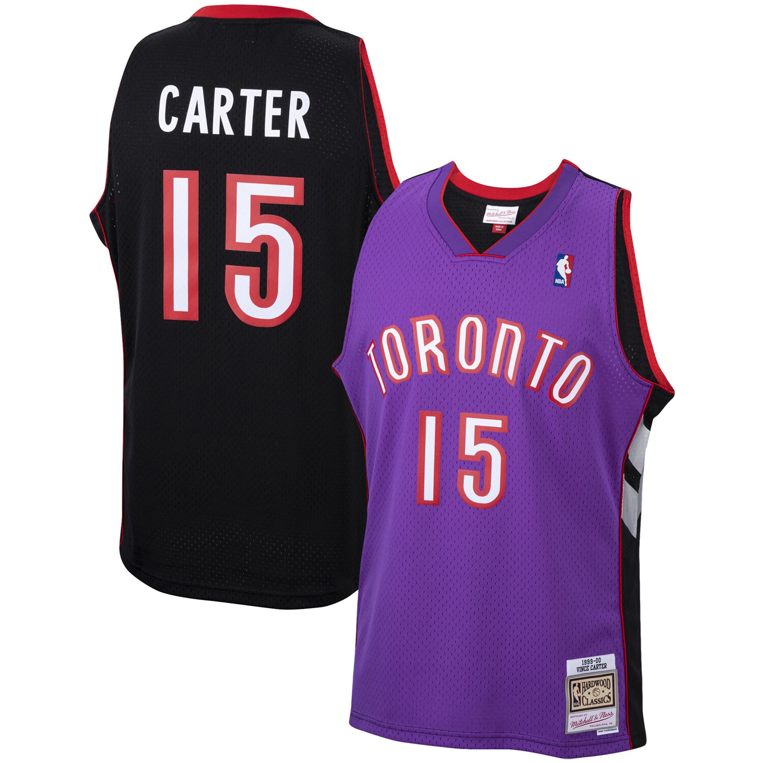 NBA men8217s toronto raptors vince carter mitchell amp ness purple 199900 hardwood classics swingman jersey Collection - Official Jerseys & Hats | NBA Store