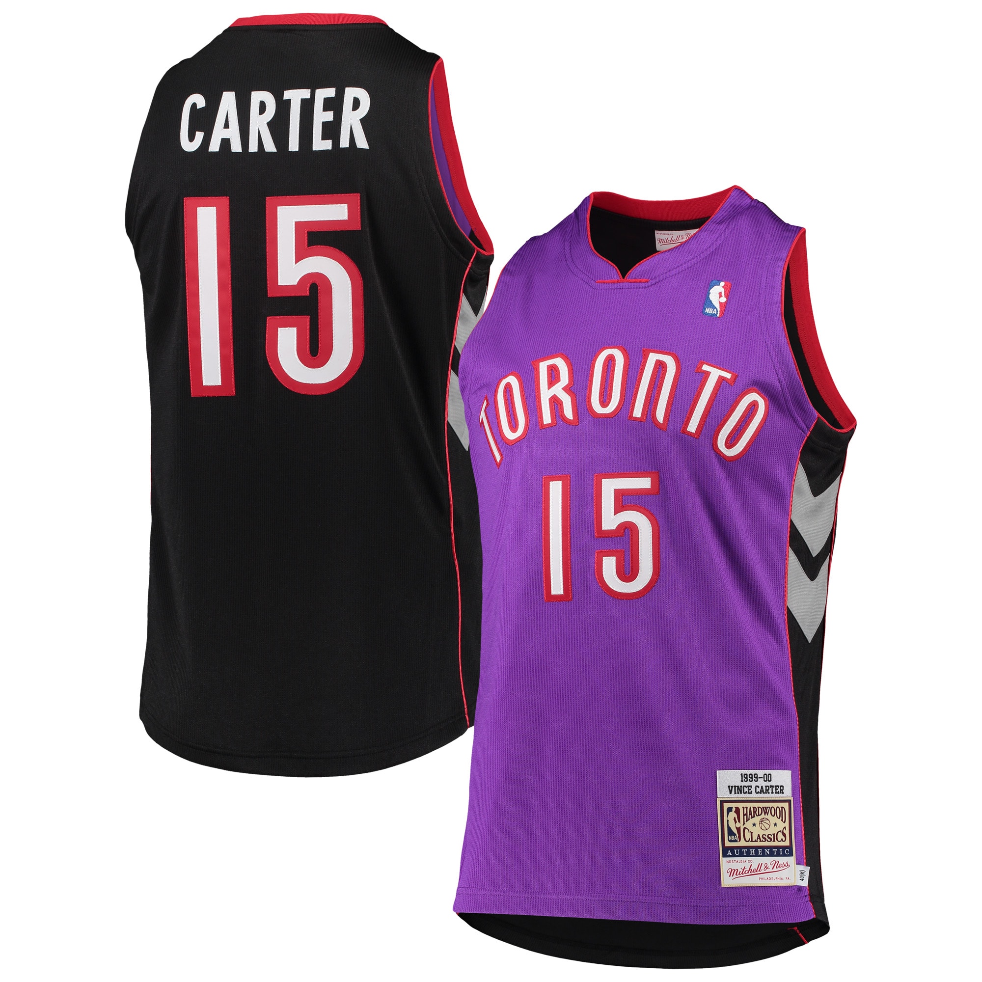 NBA men8217s toronto raptors vince carter mitchell amp ness purple 19992000 hardwood classics authentic jersey Collection - Official Jerseys & Hats | NBA Store