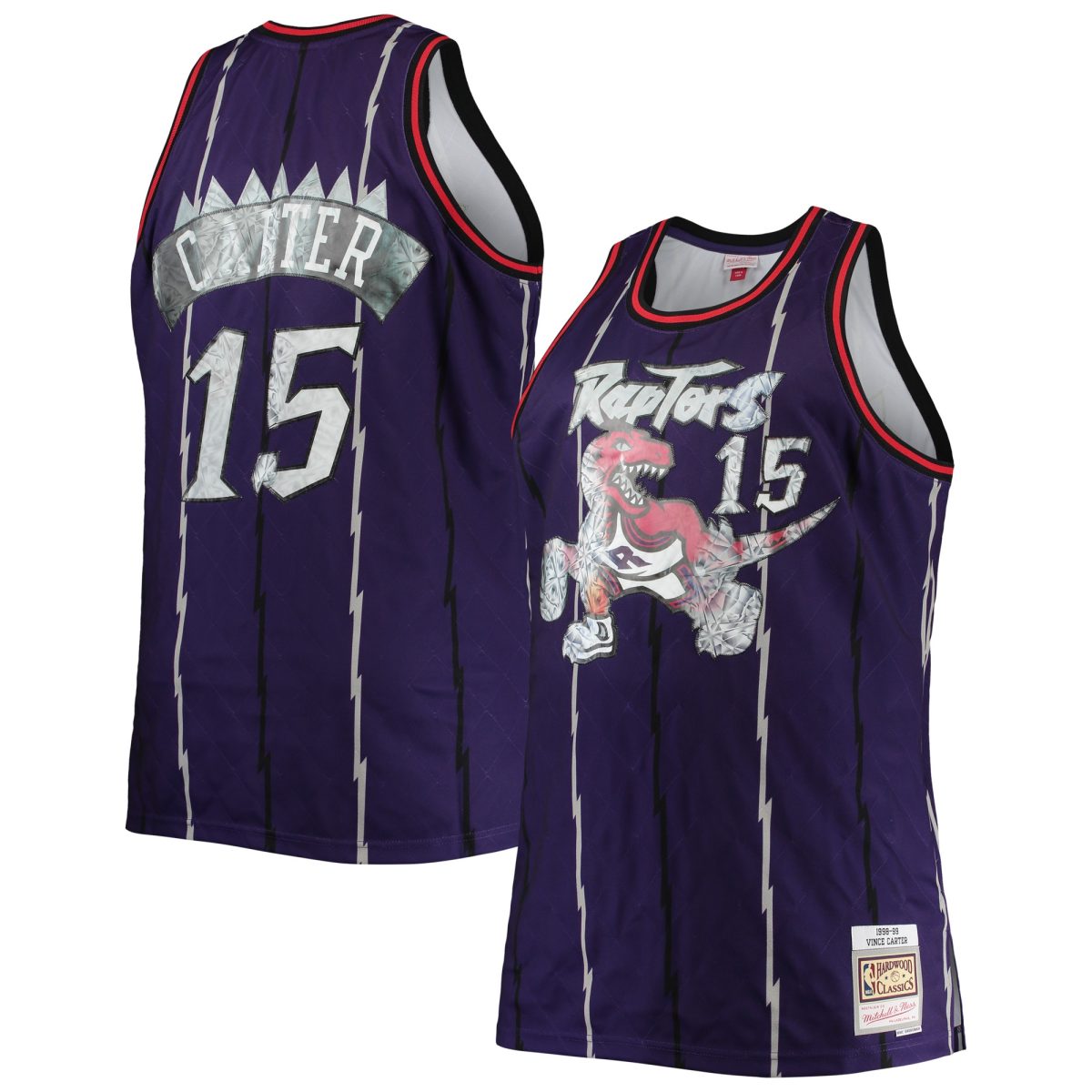 NBA men8217s toronto raptors vince carter mitchell amp ness purple big amp tall 199899 nba 75th anniversary diamond swingman jersey Collection - Official Jerseys & Hats | NBA Store