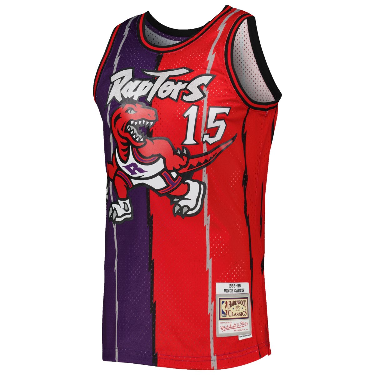 NBA men8217s toronto raptors vince carter mitchell amp ness purplered hardwood classics 199899 split swingman jersey Collection - Official Jerseys & Hats | NBA Store