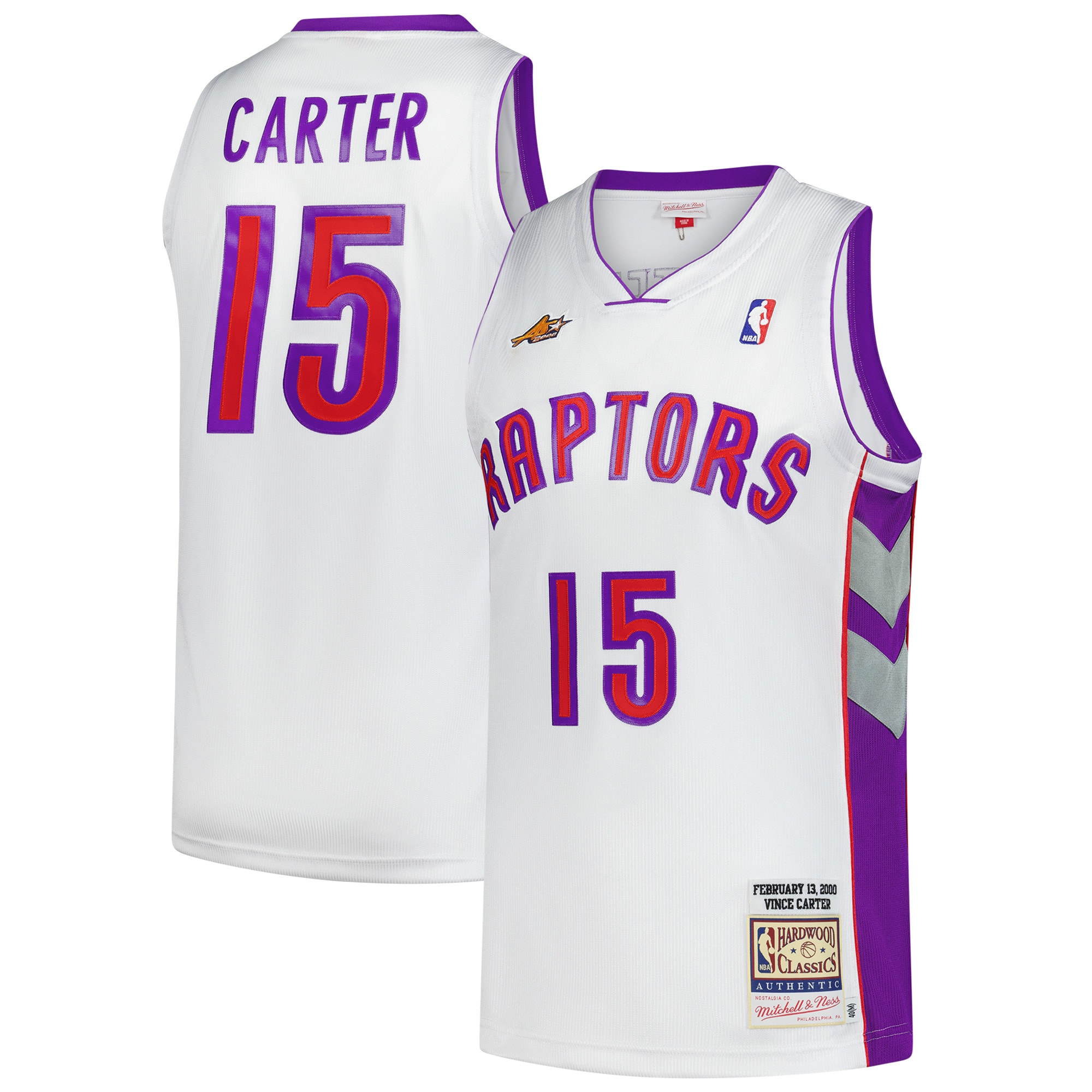 NBA men8217s toronto raptors vince carter mitchell amp ness white 2000 nba all-star game authentic jersey Collection - Official Jerseys & Hats | NBA Store