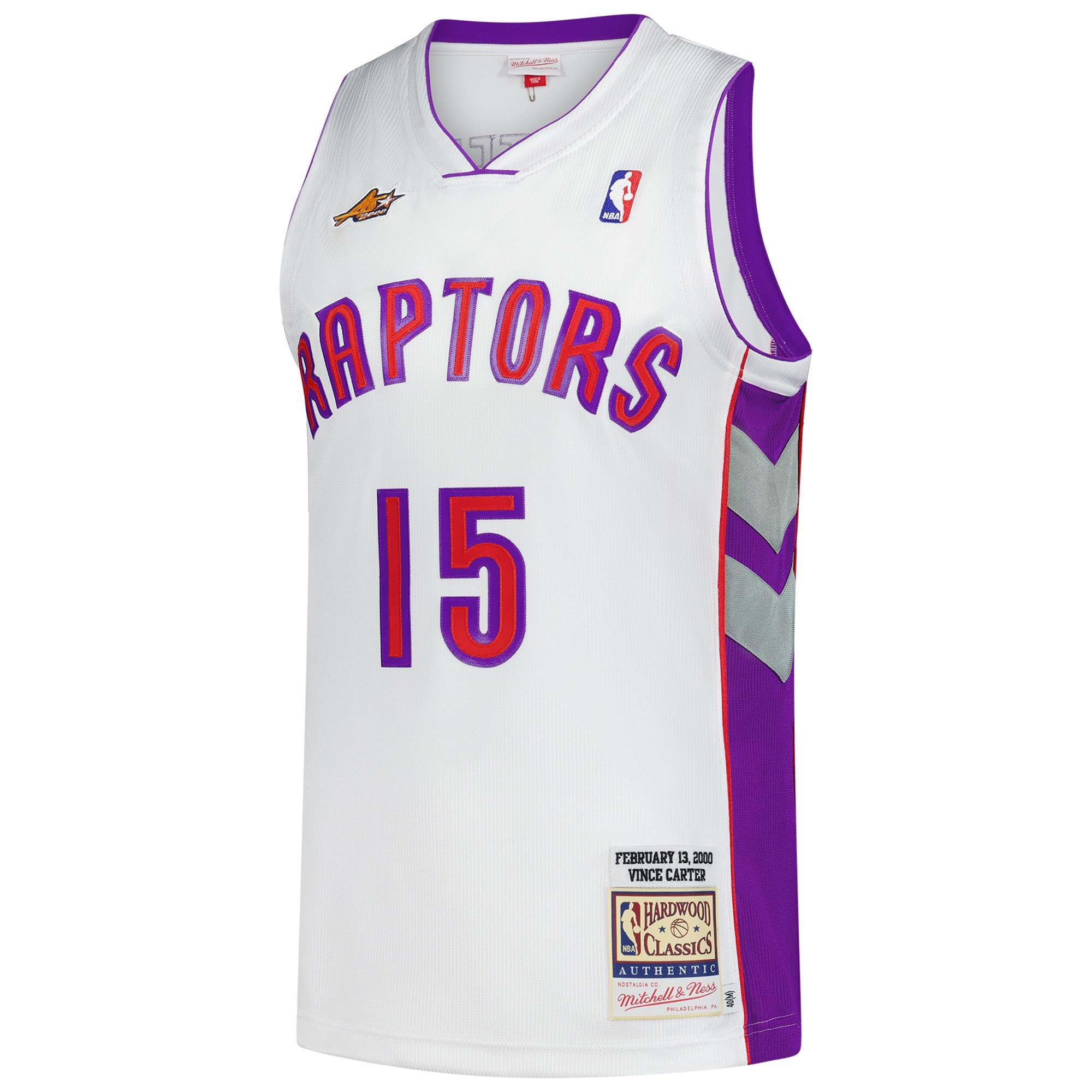 NBA men8217s toronto raptors vince carter mitchell amp ness white 2000 nba all-star game authentic jersey Collection - Official Jerseys & Hats | NBA Store