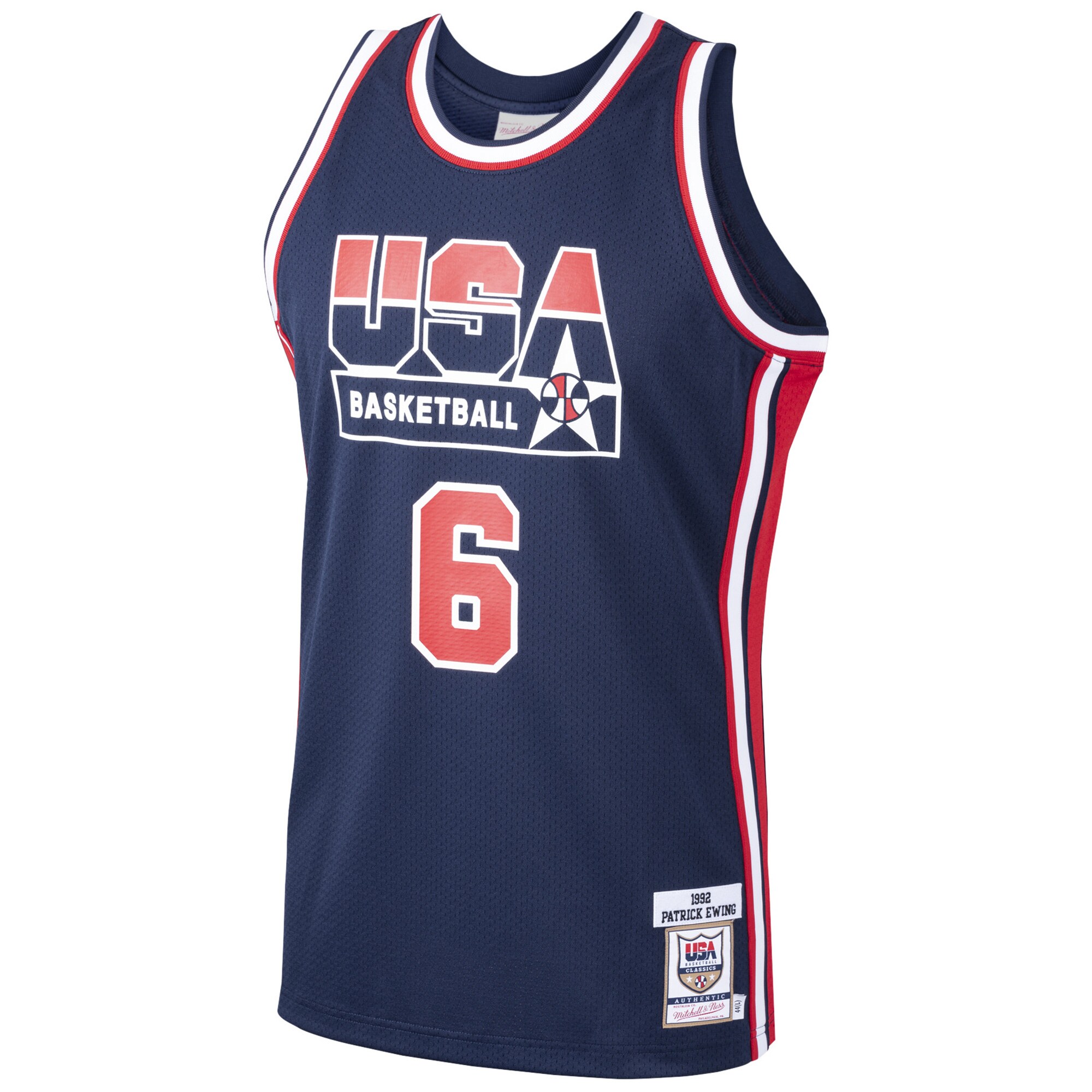 NBA men8217s usa basketball patrick ewing mitchell amp ness navy 1992 dream team authentic jersey Collection - Official Jerseys & Hats | NBA Store