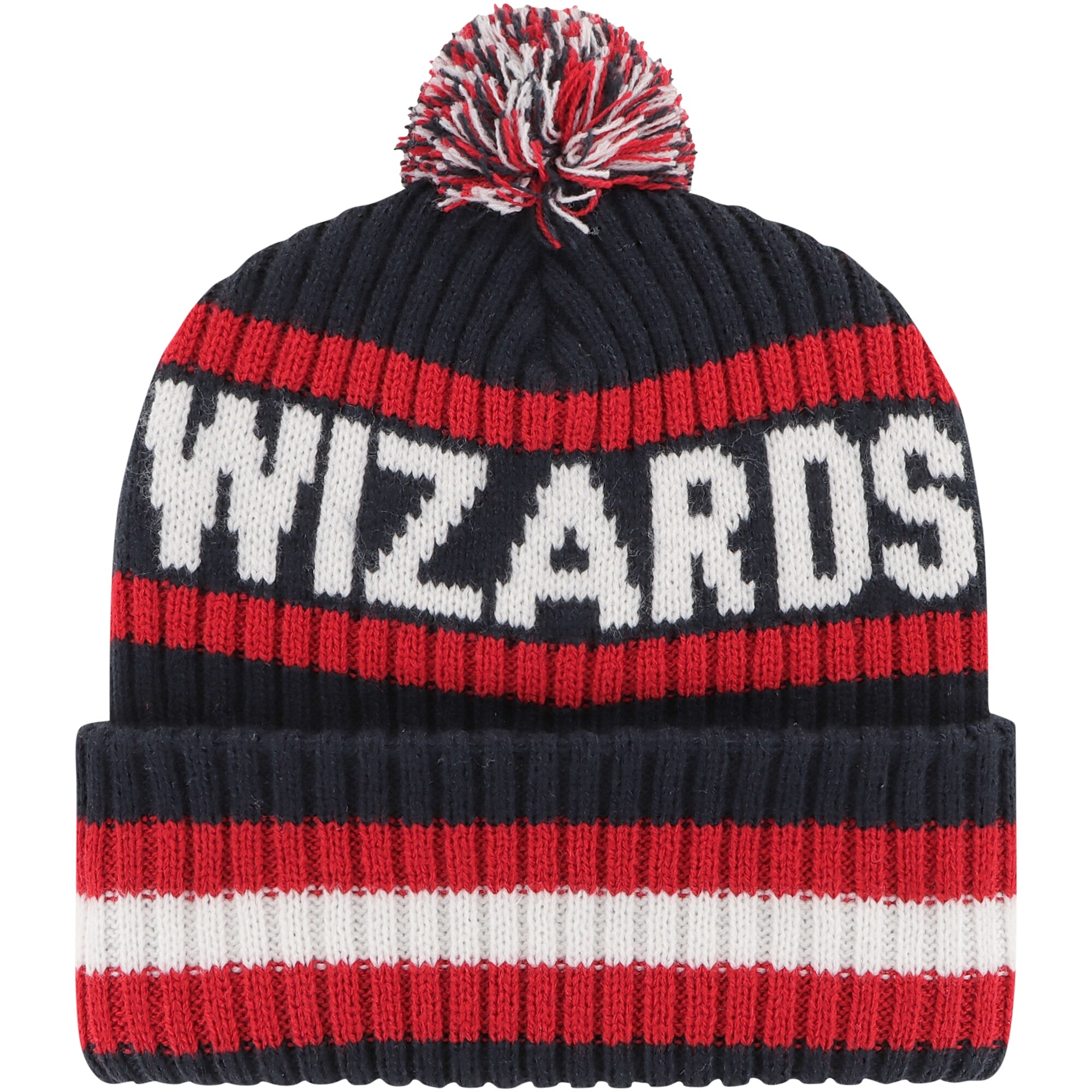 NBA men8217s washington wizards 821747 navy bering cuffed knit hat with pom Collection - Official Jerseys & Hats | NBA Store