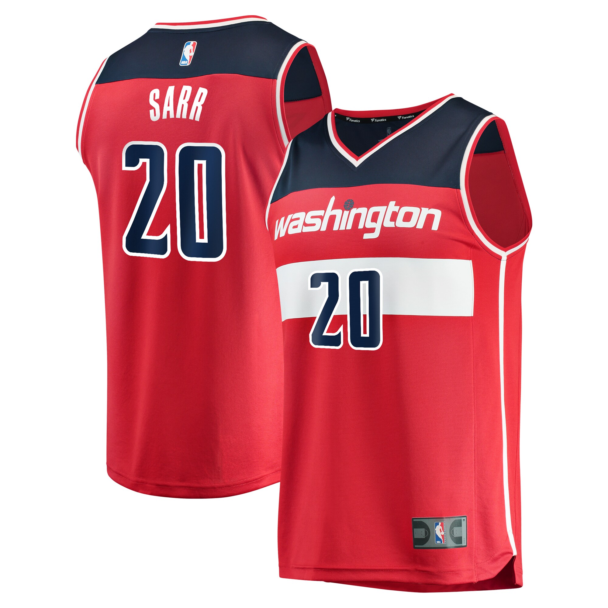 NBA men8217s washington wizards alexandre sarr fanatics red fast break replica player jersey – icon edition Collection - Official Jerseys & Hats | NBA Store