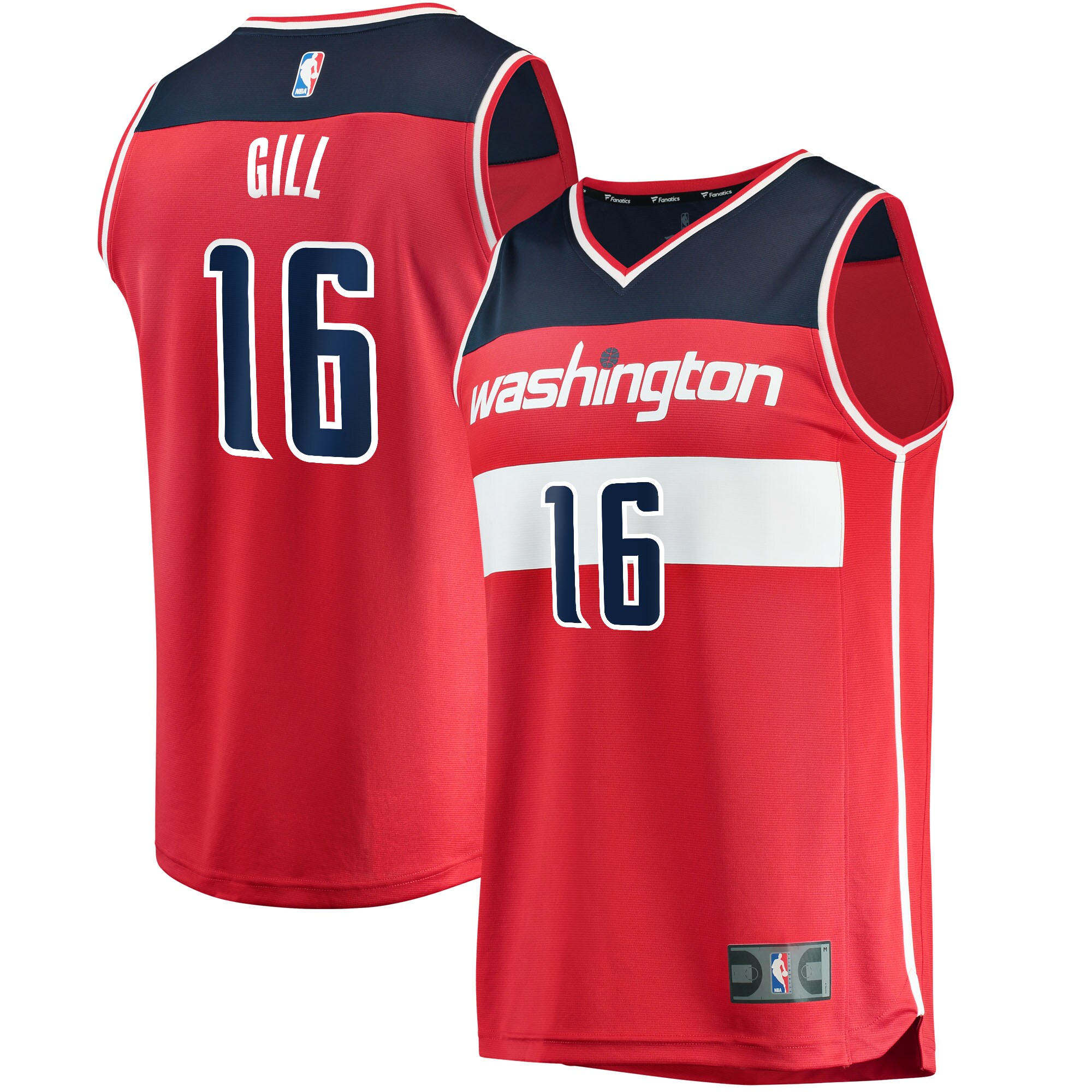 NBA men8217s washington wizards anthony gill fanatics red fast break replica jersey – icon edition Collection - Official Jerseys & Hats | NBA Store