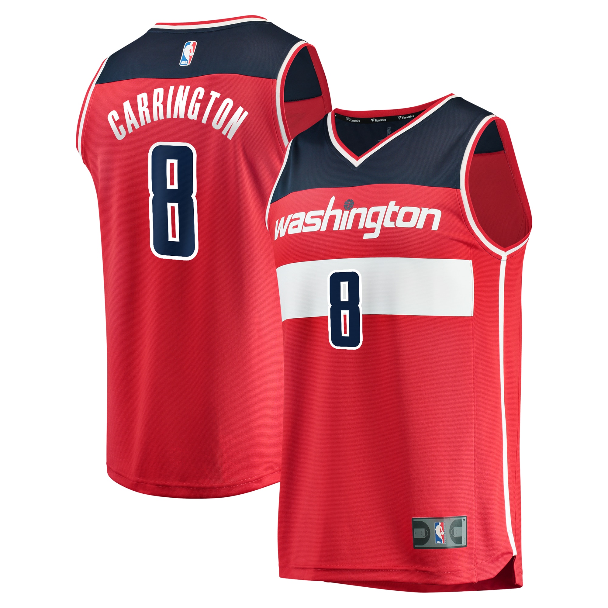 NBA men8217s washington wizards carlton carrington fanatics red fast break replica player jersey – icon edition Collection - Official Jerseys & Hats | NBA Store