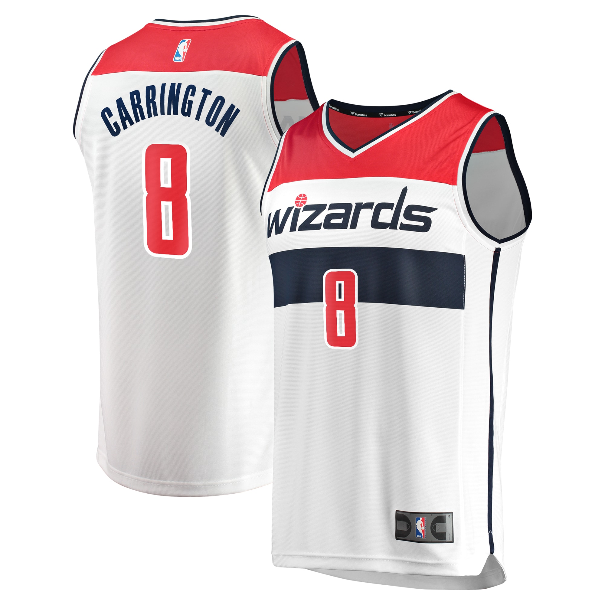 NBA men8217s washington wizards carlton carrington fanatics white fast break replica player jersey – association edition Collection - Official Jerseys & Hats | NBA Store