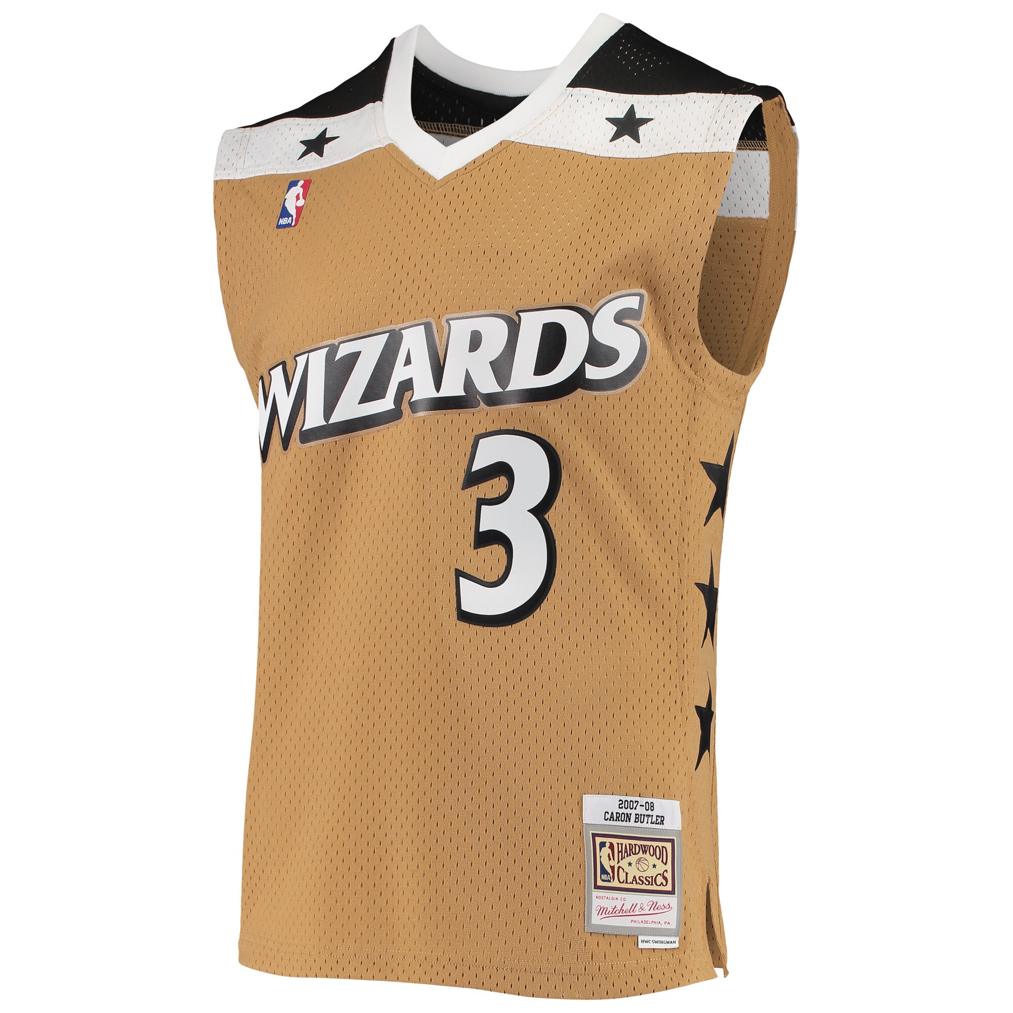 NBA men8217s washington wizards caron butler mitchell amp ness gold 200708 hardwood classics swingman jersey Collection - Official Jerseys & Hats | NBA Store