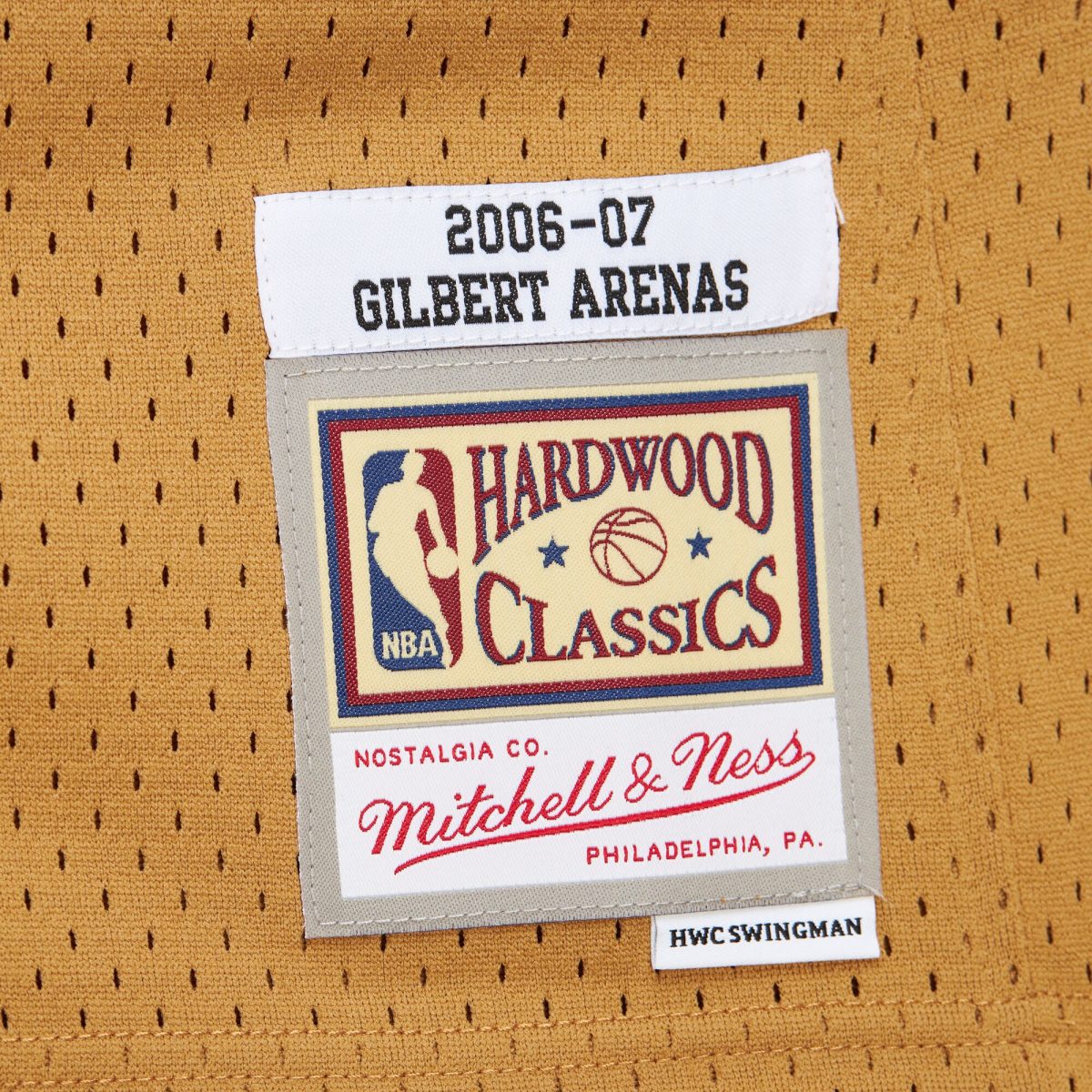 NBA men8217s washington wizards gilbert arenas mitchell amp ness gold 200607 hardwood classics swingman jersey Collection - Official Jerseys & Hats | NBA Store