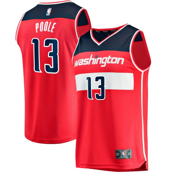 NBA men8217s washington wizards jordan poole fanatics red fast break player jersey – icon edition Collection - Official Jerseys & Hats | NBA Store