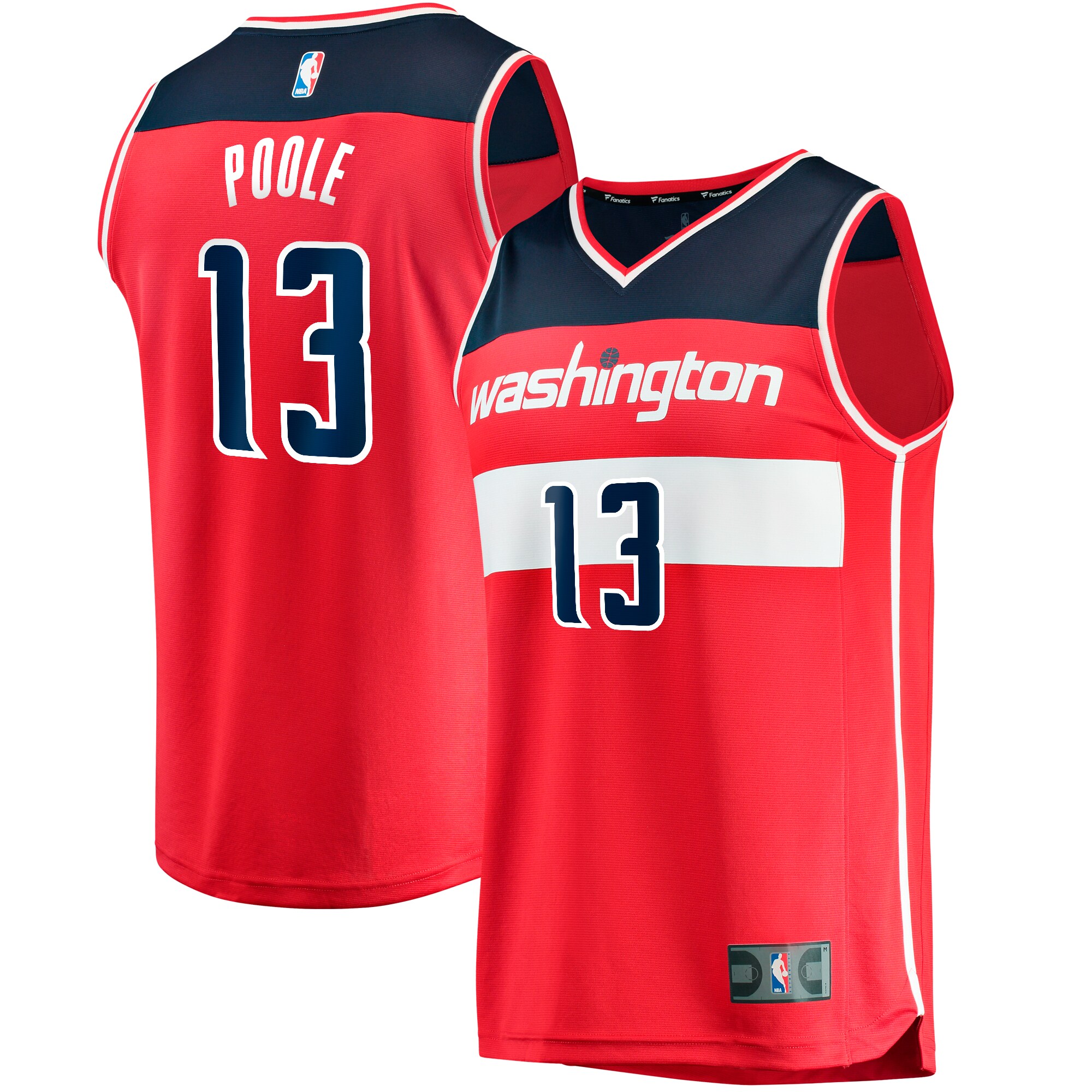 NBA men8217s washington wizards jordan poole fanatics red fast break player jersey – icon edition Collection - Official Jerseys & Hats | NBA Store