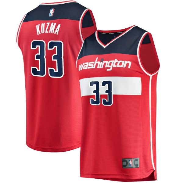 NBA men8217s washington wizards kyle kuzma fanatics red fast break replica jersey – icon edition Collection - Official Jerseys & Hats | NBA Store