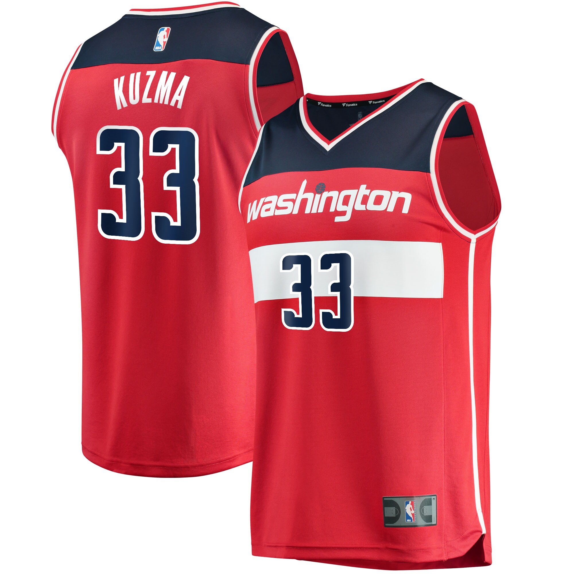 NBA men8217s washington wizards kyle kuzma fanatics red fast break replica jersey – icon edition Collection - Official Jerseys & Hats | NBA Store