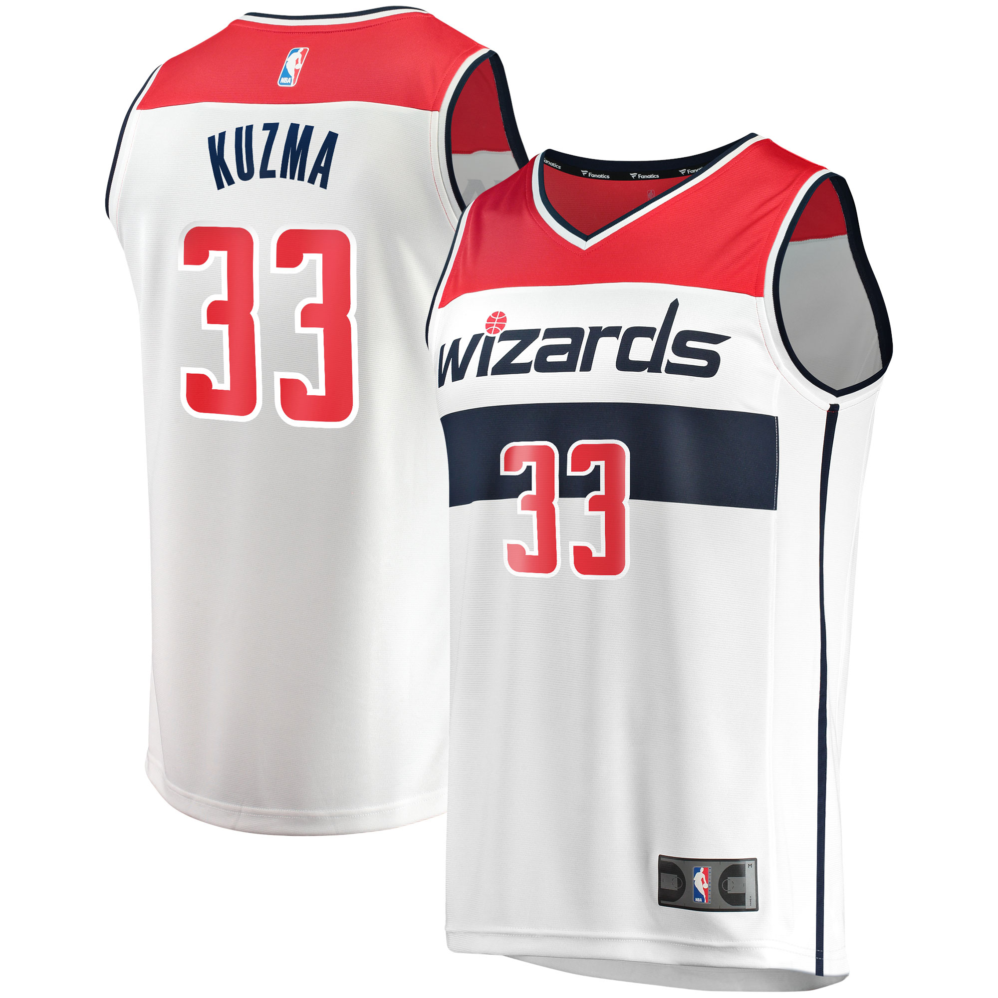 NBA men8217s washington wizards kyle kuzma fanatics white fast break replica jersey – association edition Collection - Official Jerseys & Hats | NBA Store