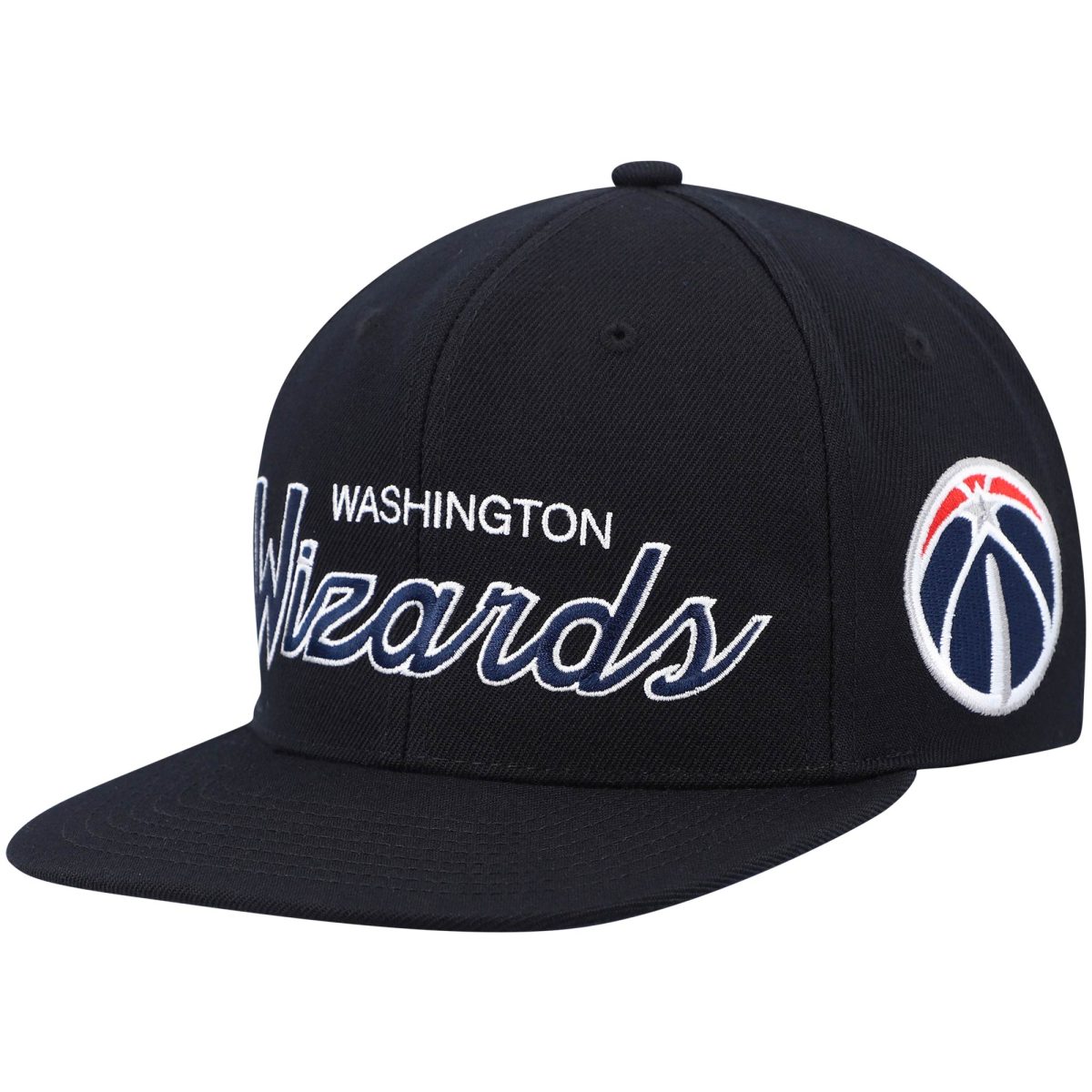 NBA men8217s washington wizards mitchell amp ness black hardwood classics script 2.0 snapback hat Collection - Official Jerseys & Hats | NBA Store