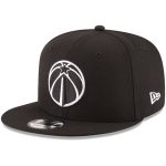 NBA men8217s washington wizards new era black black amp white logo 9fifty adjustable snapback hat Collection - Official Jerseys & Hats | NBA Store