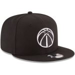 NBA men8217s washington wizards new era black black amp white logo 9fifty adjustable snapback hat Collection - Official Jerseys & Hats | NBA Store