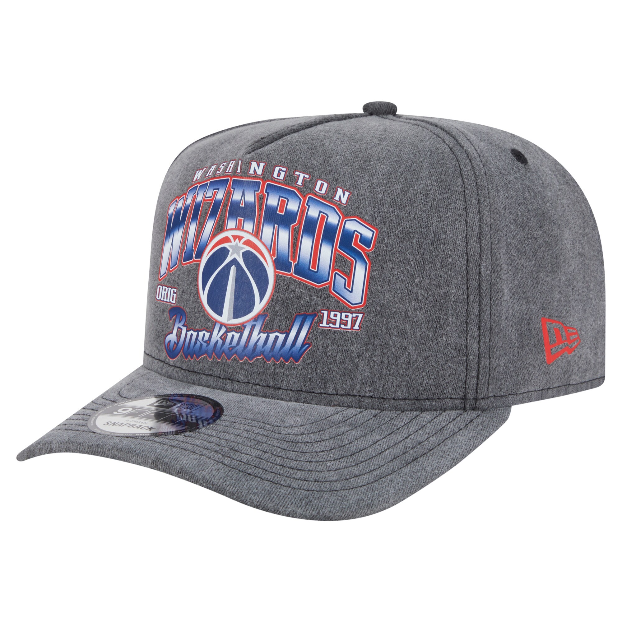 NBA men8217s washington wizards new era charcoal throwback washed pre-curved 9fifty snapback hat Collection - Official Jerseys & Hats | NBA Store
