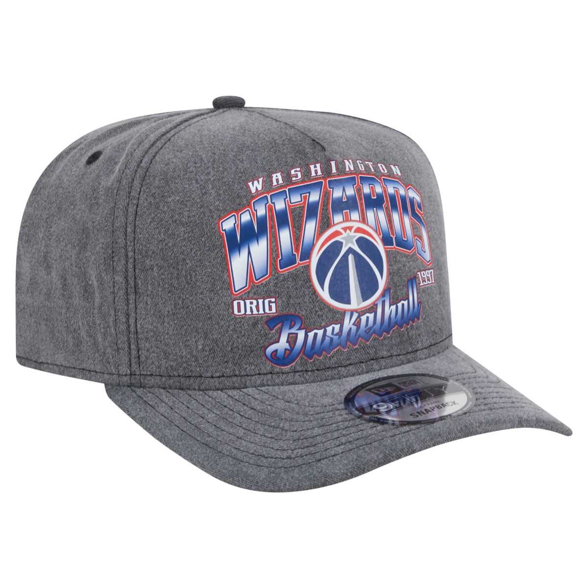 NBA men8217s washington wizards new era charcoal throwback washed pre-curved 9fifty snapback hat Collection - Official Jerseys & Hats | NBA Store