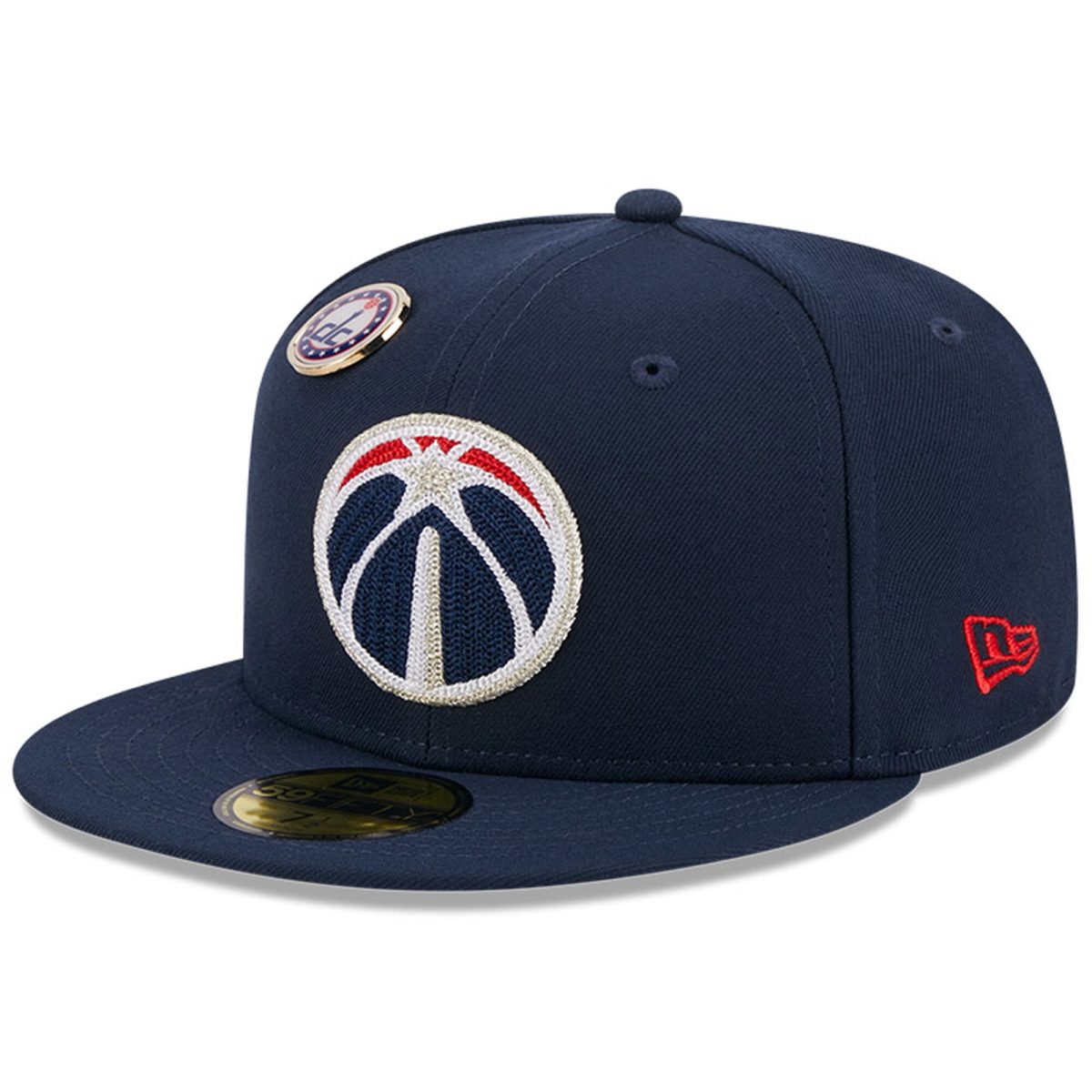 NBA men8217s washington wizards new era navy chainstitch logo pin 59fifty fitted hat Collection - Official Jerseys & Hats | NBA Store