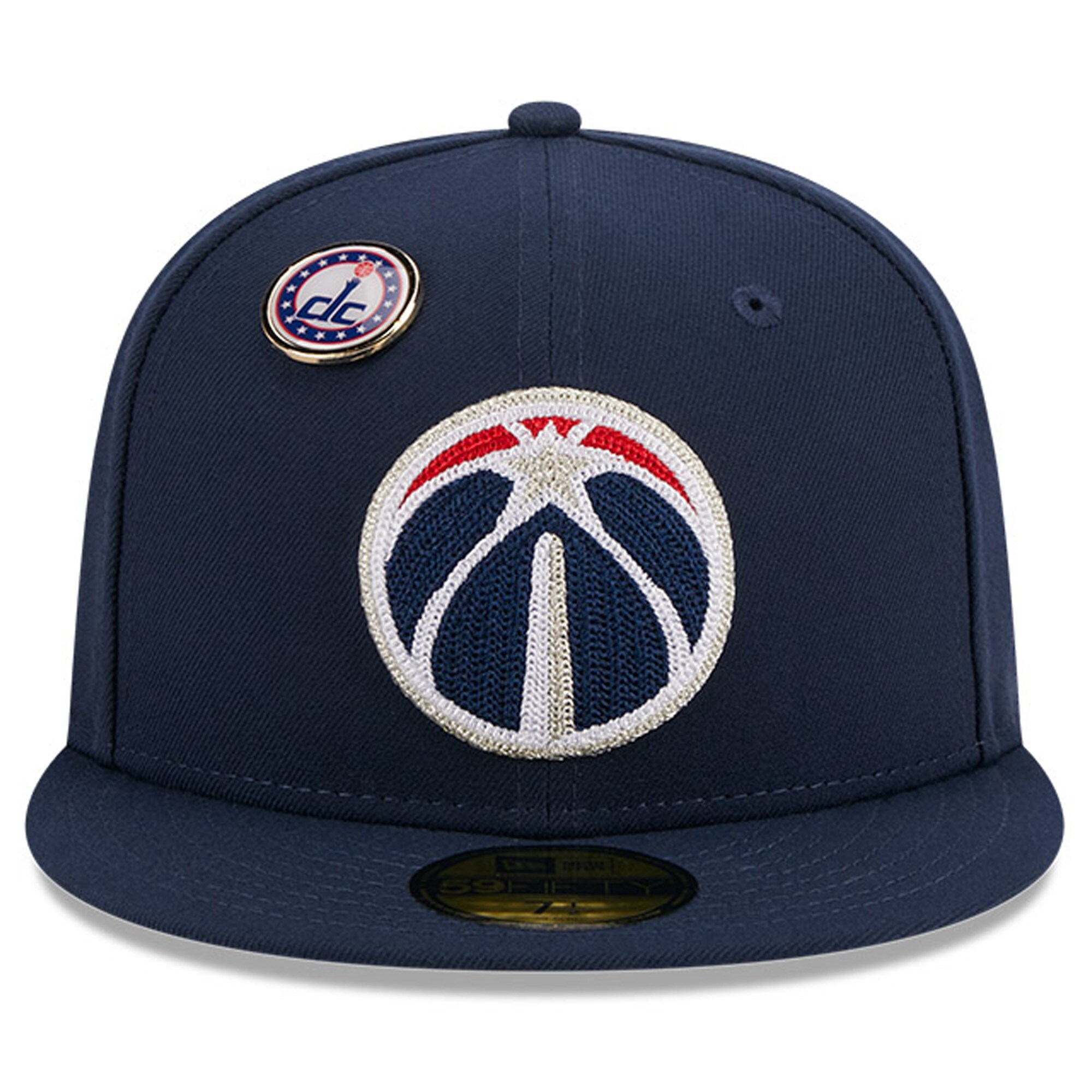 NBA men8217s washington wizards new era navy chainstitch logo pin 59fifty fitted hat Collection - Official Jerseys & Hats | NBA Store