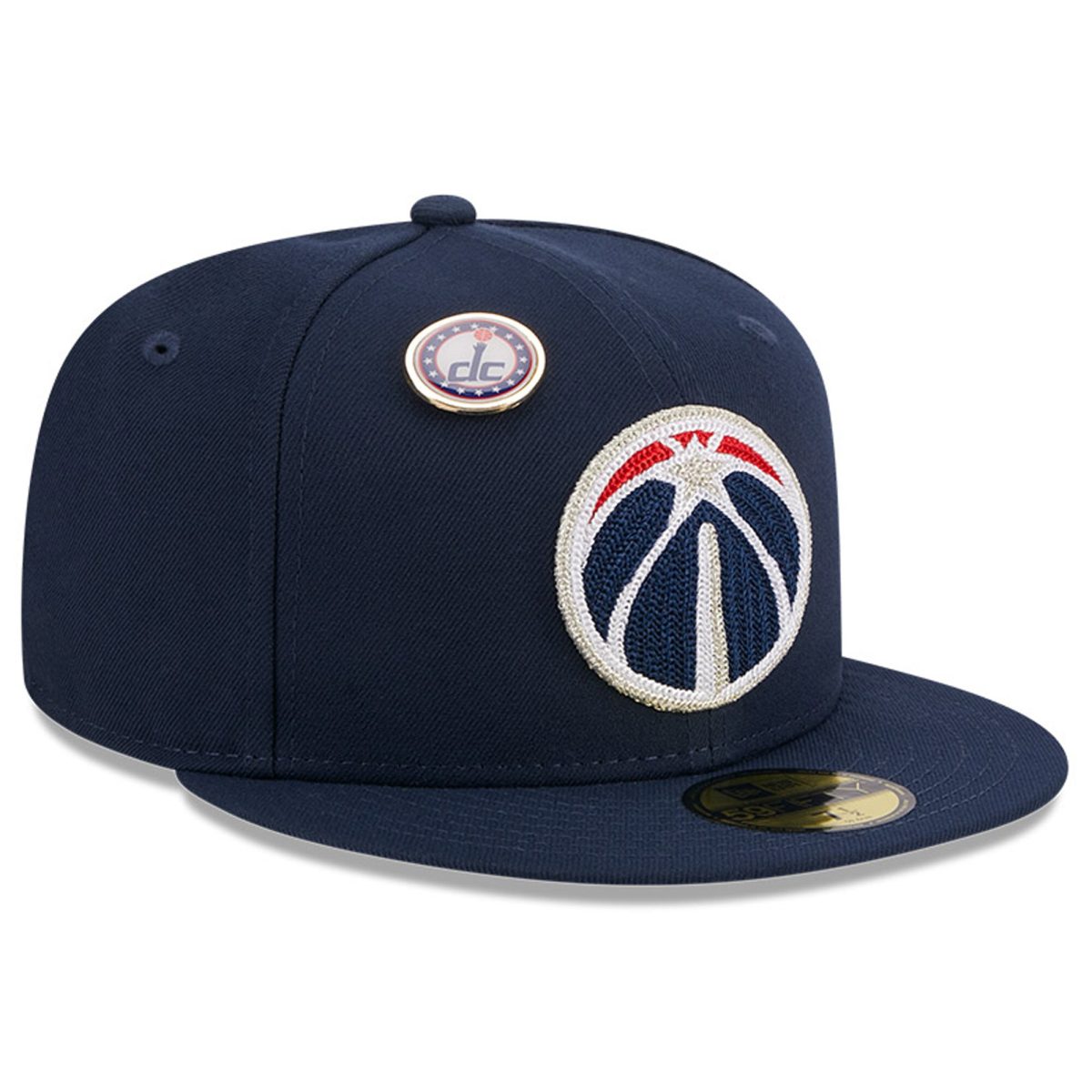 NBA men8217s washington wizards new era navy chainstitch logo pin 59fifty fitted hat Collection - Official Jerseys & Hats | NBA Store