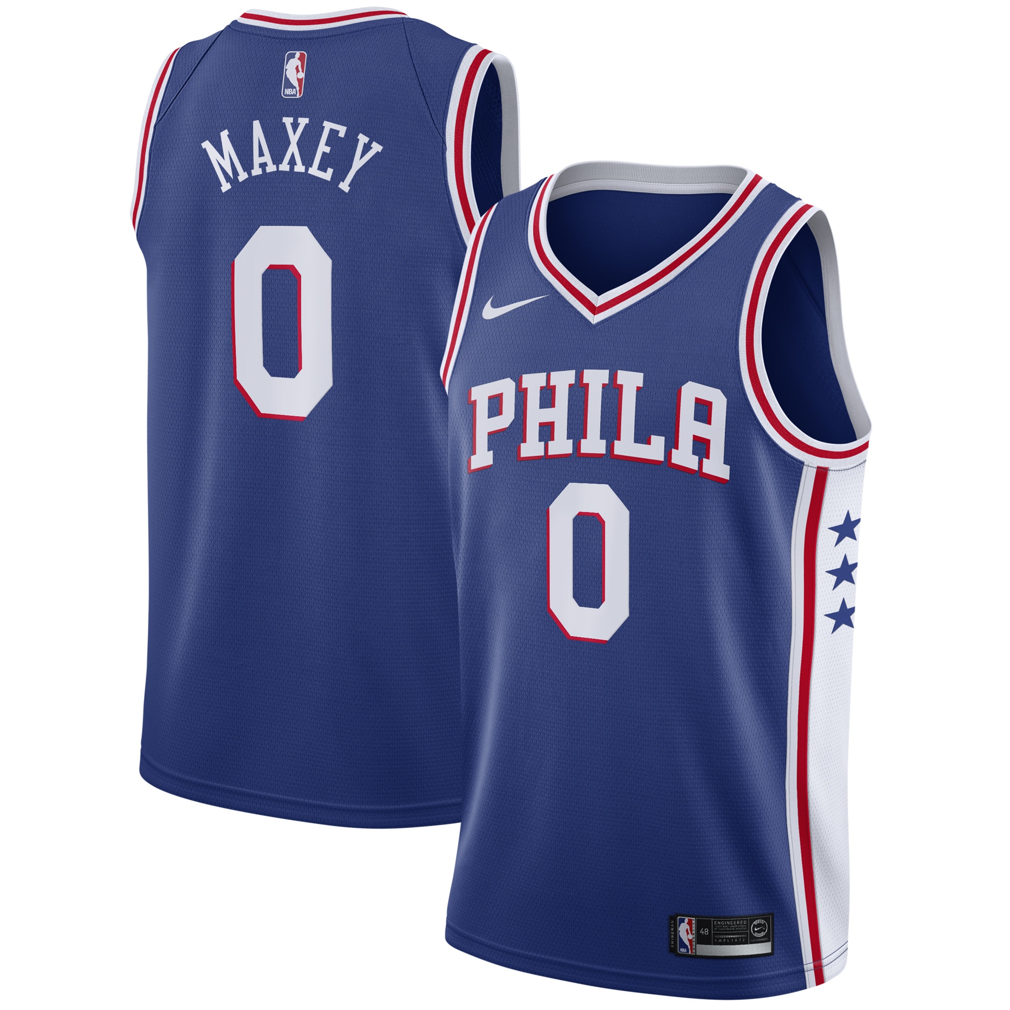 NBA philadelphia 76ers tyrese maxey nike royal swingman jersey icon edition Collection - Official Jerseys & Hats | NBA Store