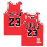 NBA preschool chicago bulls michael jordan mitchell amp ness red 199798 hardwood classics authentic jersey Collection - Official Jerseys & Hats | NBA Store
