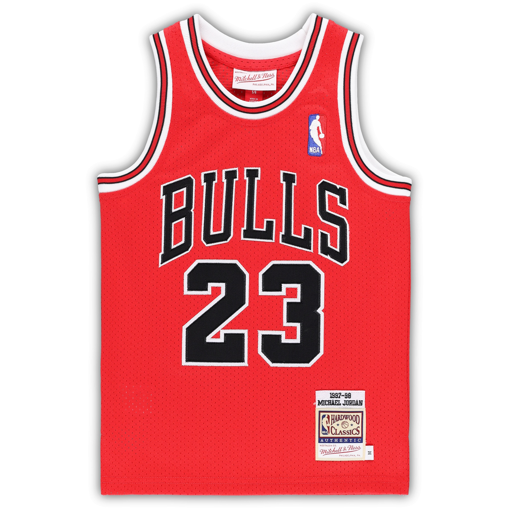 NBA preschool chicago bulls michael jordan mitchell amp ness red 199798 hardwood classics authentic jersey Collection - Official Jerseys & Hats | NBA Store