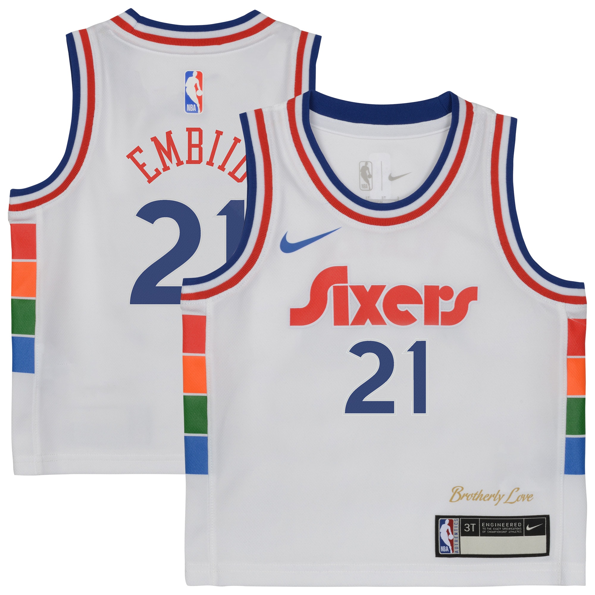 NBA toddler philadelphia 76ers joel embiid nike white 202425 swingman player jersey – city edition Collection - Official Jerseys & Hats | NBA Store