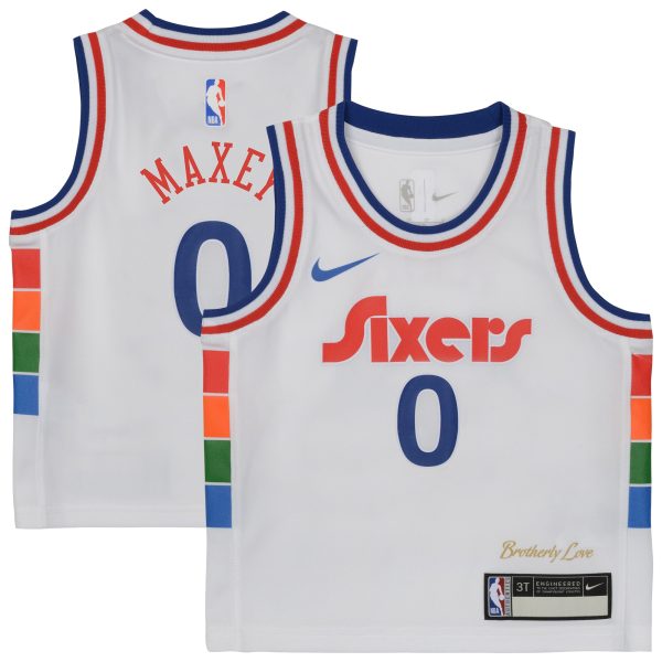 NBA toddler philadelphia 76ers tyrese maxey nike white 202425 swingman player jersey – city edition Collection - Official Jerseys & Hats | NBA Store