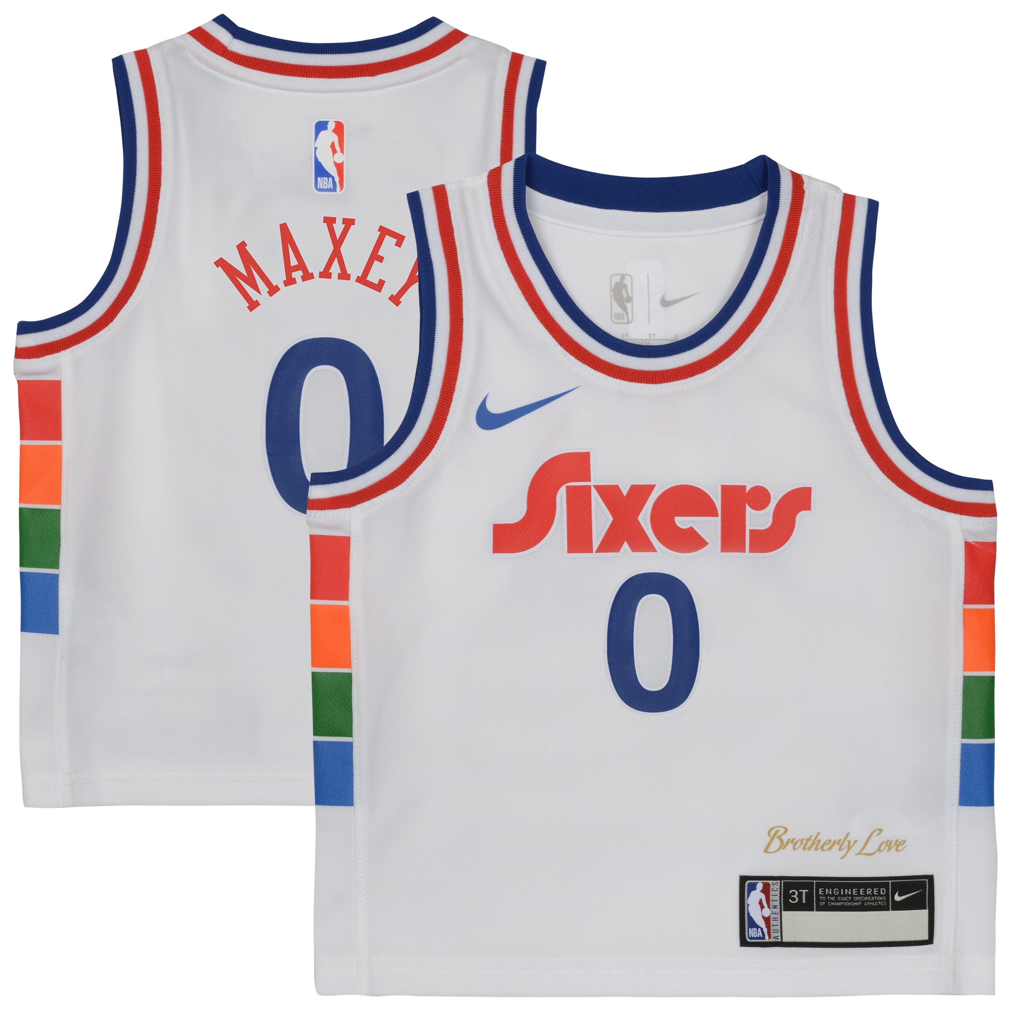 NBA toddler philadelphia 76ers tyrese maxey nike white 202425 swingman player jersey – city edition Collection - Official Jerseys & Hats | NBA Store