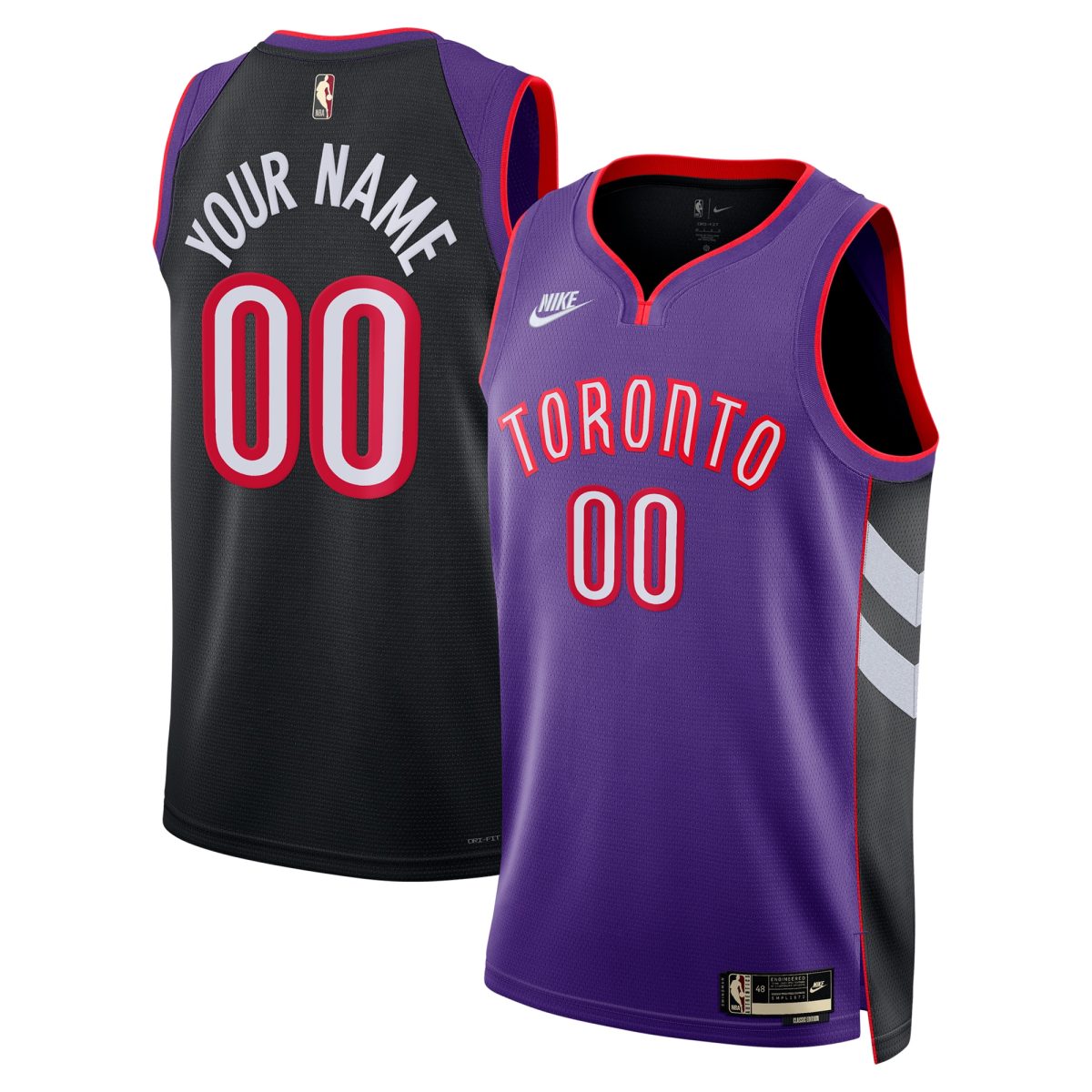NBA unisex adult toronto raptors nike purple swingman custom jersey – classic edition Collection - Official Jerseys & Hats | NBA Store
