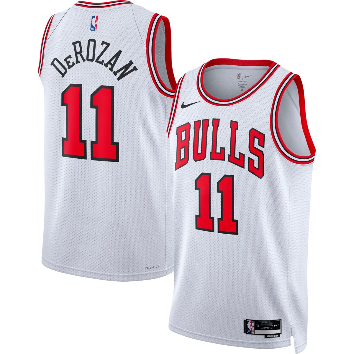 NBA unisex chicago bulls demar derozan nike white 202223 swingman player jersey – association edition Collection - Official Jerseys & Hats | NBA Store