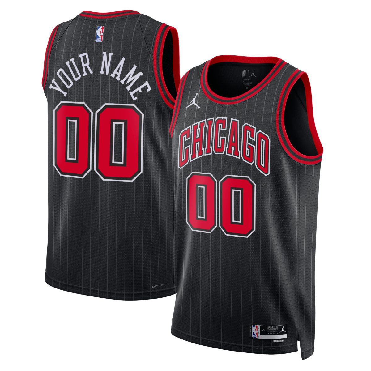 NBA unisex chicago bulls jordan brand black 202223 swingman custom jersey – statement edition Collection - Official Jerseys & Hats | NBA Store
